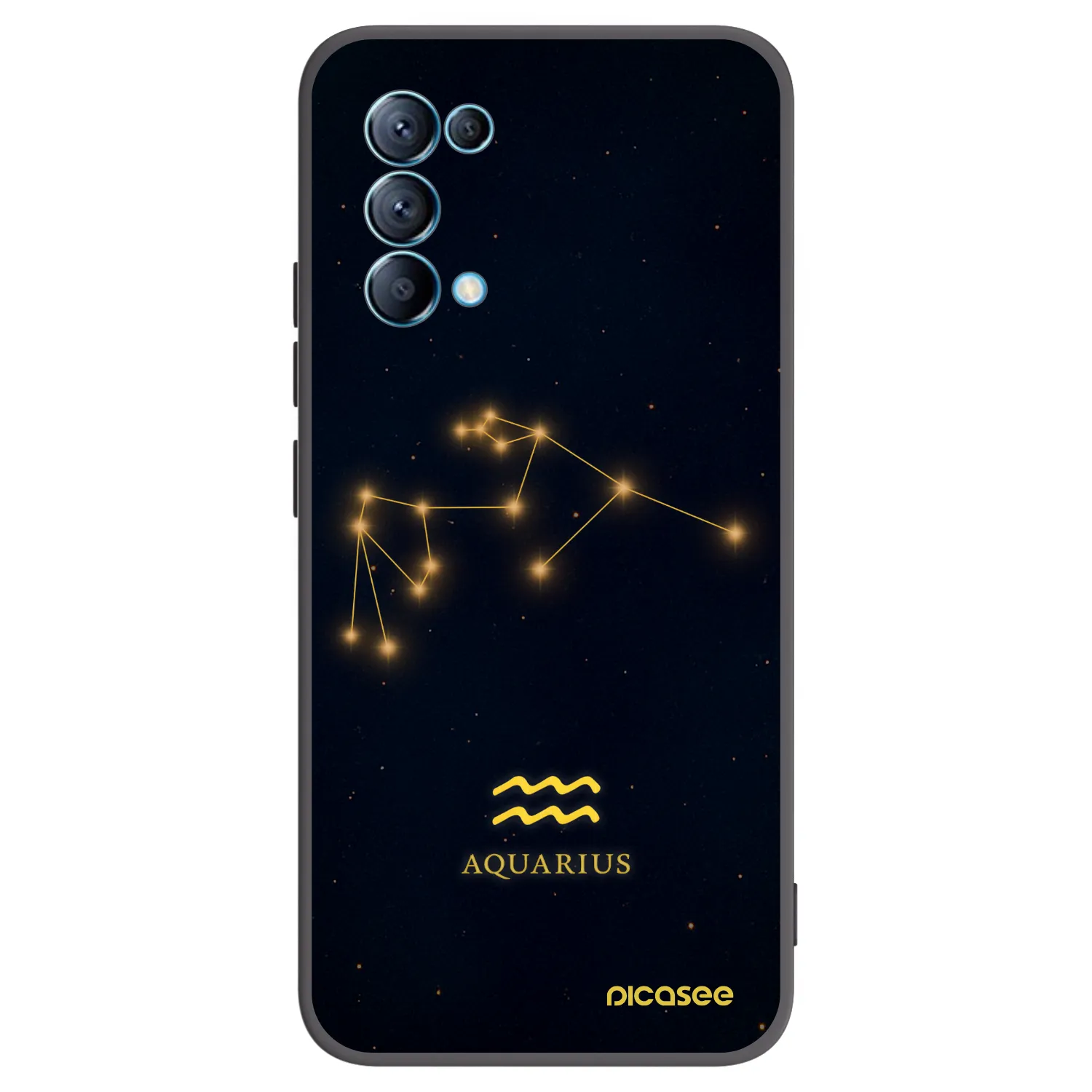 Picasee husă neagră din silicon pentru OPPO Reno 5 5G - AQUARIUS