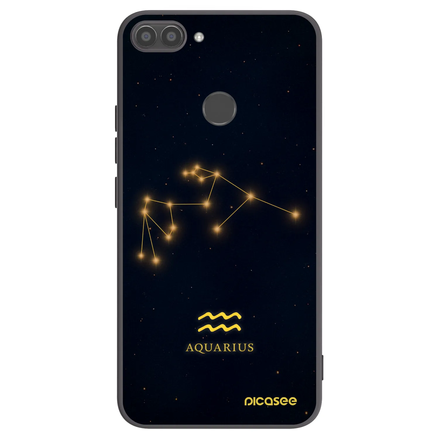 Picasee husă neagră din silicon pentru Huawei P Smart - AQUARIUS