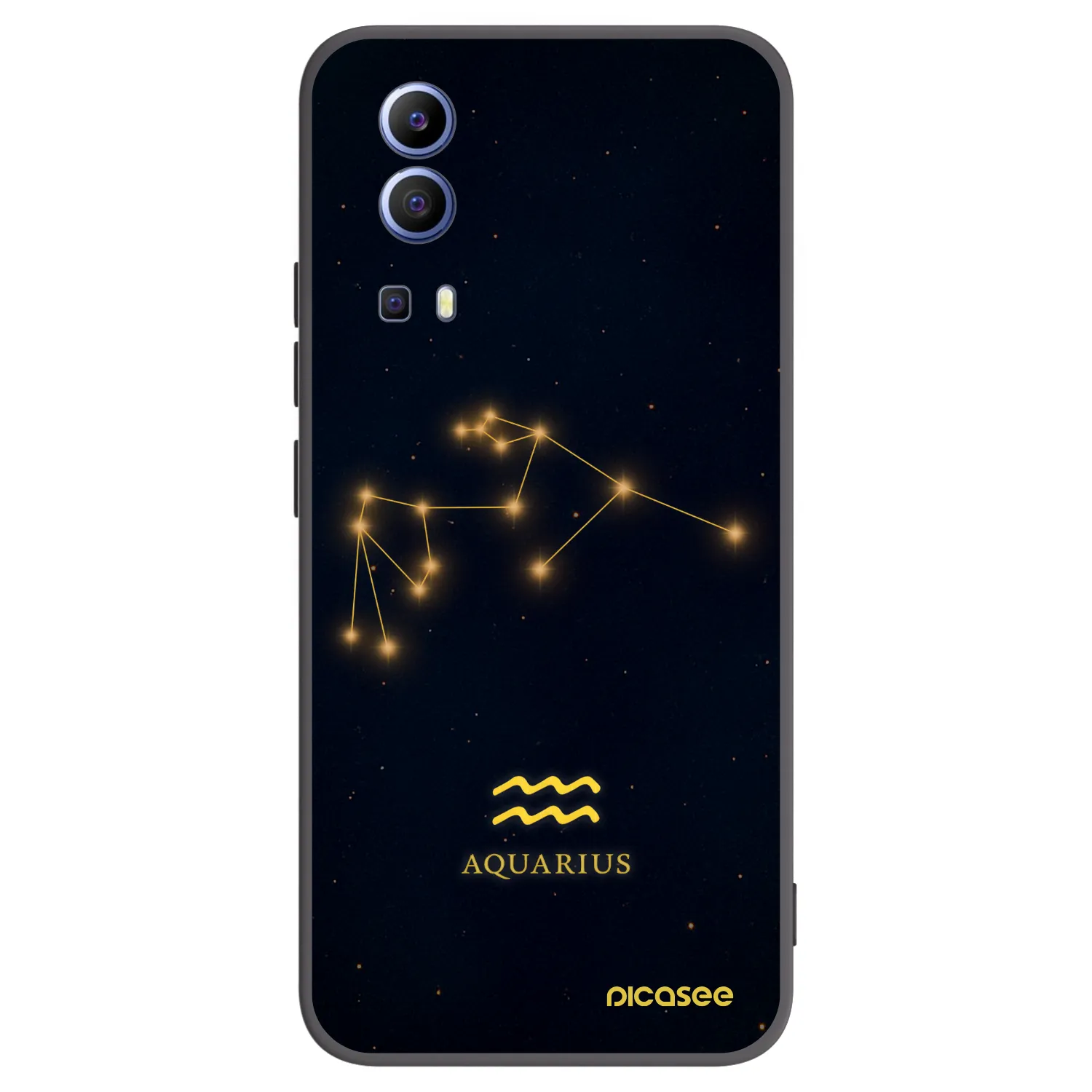 Picasee husă neagră din silicon pentru Vivo Y52 5G - AQUARIUS