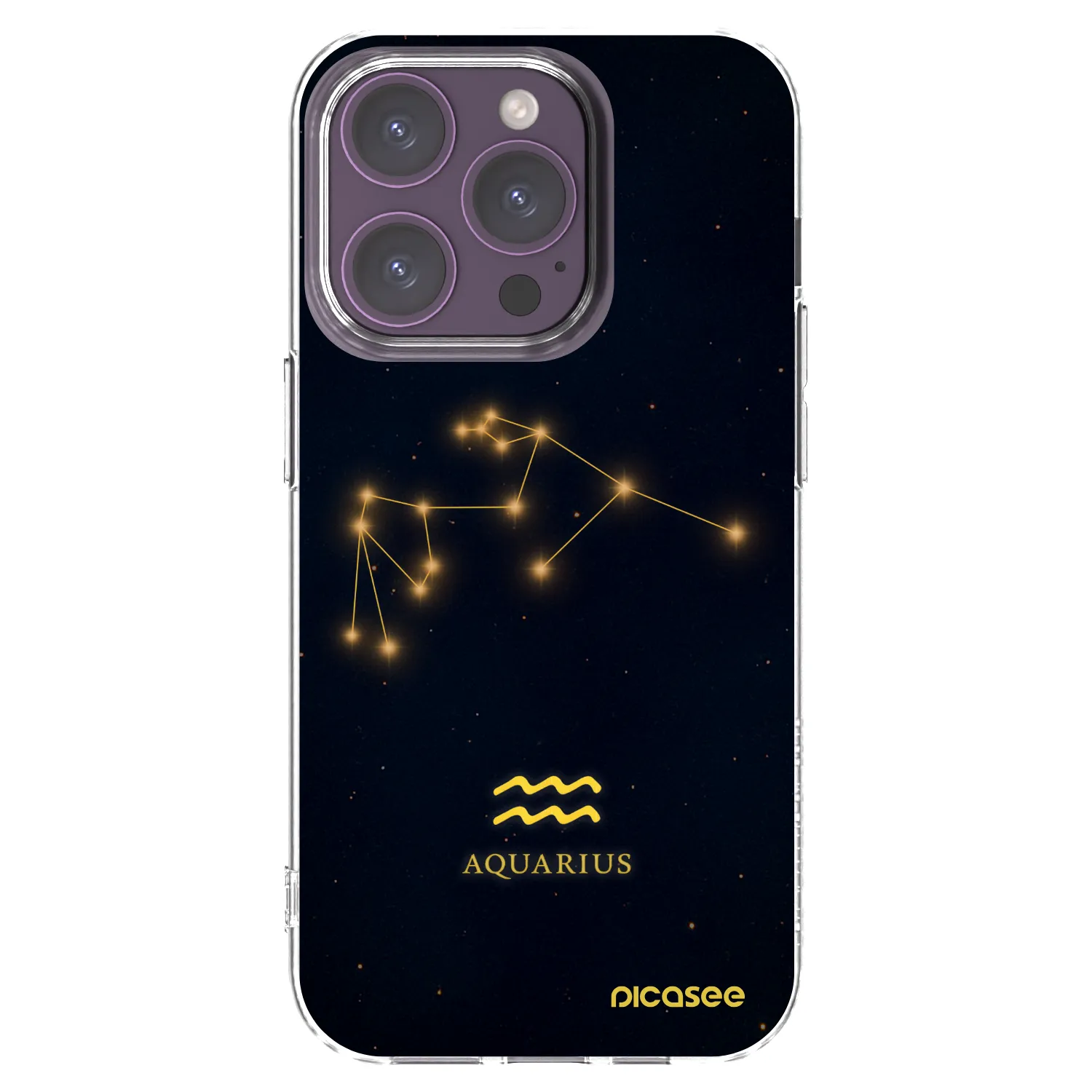 Picasee husă transparentă din silicon pentru Apple iPhone 14 Pro - AQUARIUS