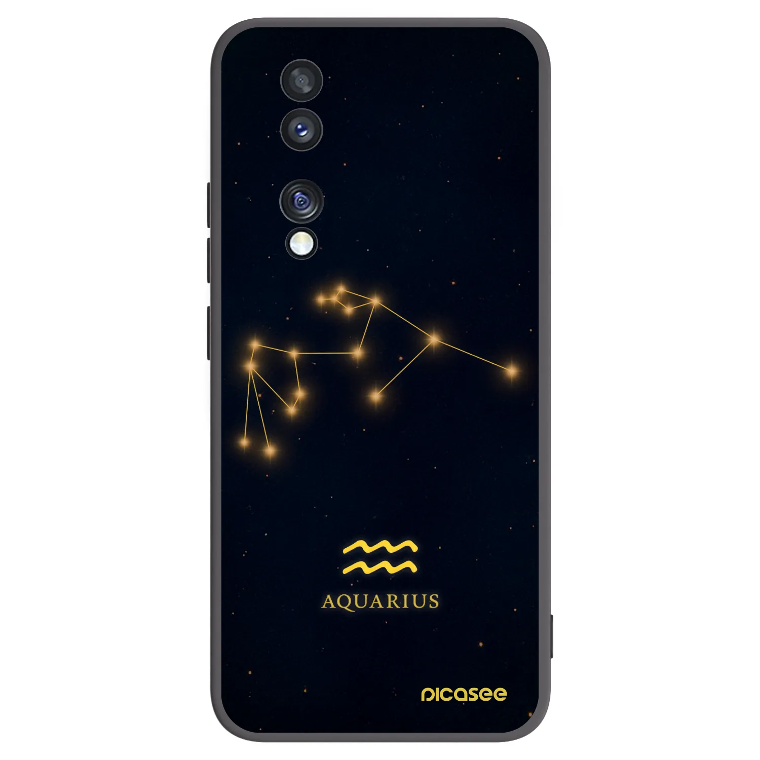 Picasee husă neagră din silicon pentru Honor 70 - AQUARIUS