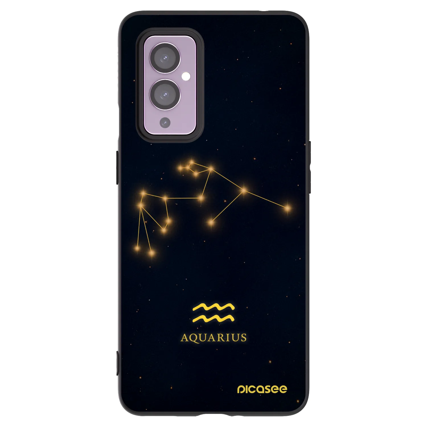 Picasee husă neagră din silicon pentru OnePlus 9 - AQUARIUS