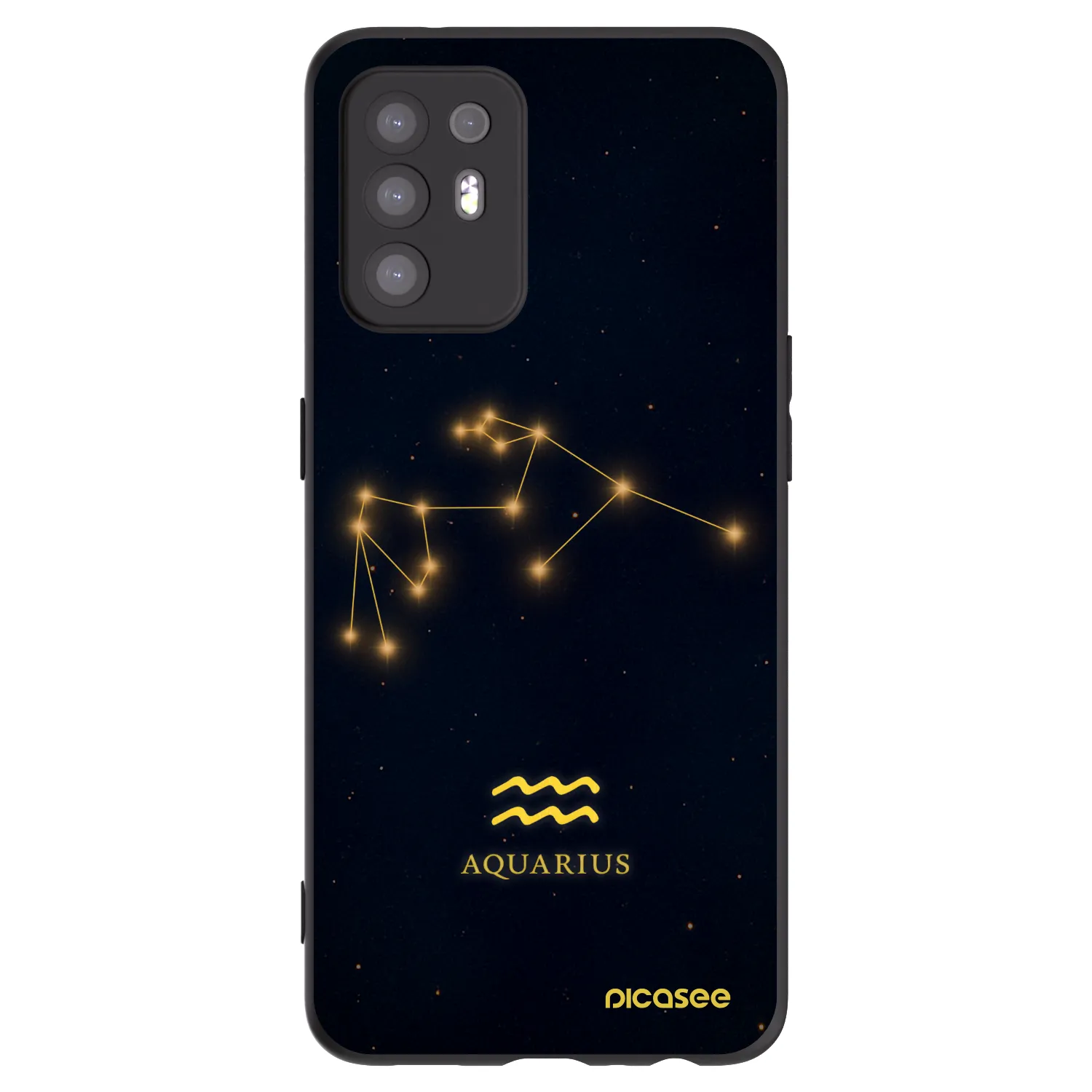 Picasee husă neagră din silicon pentru OPPO A94 5G - AQUARIUS