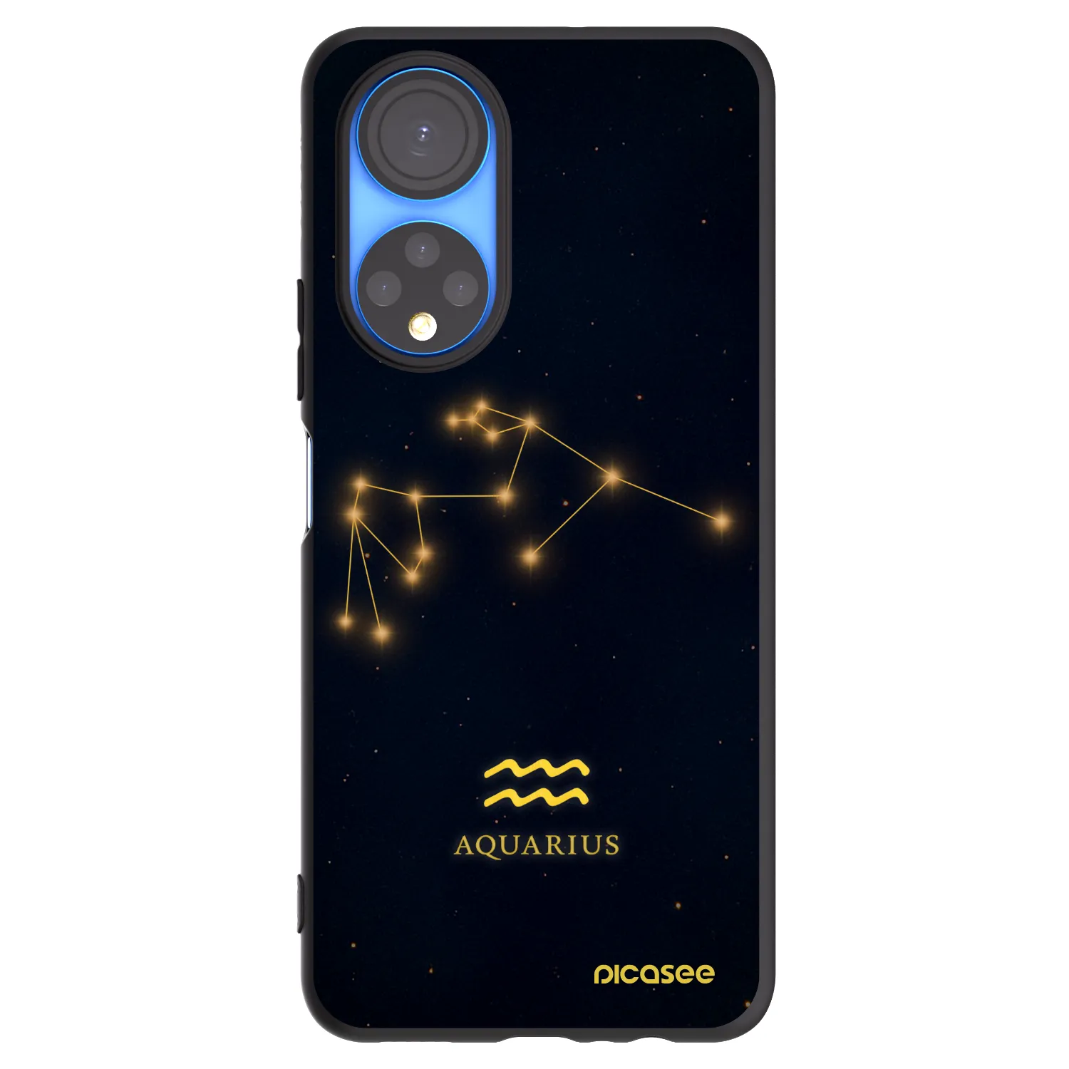 Picasee husă neagră din silicon pentru Honor X7 - AQUARIUS