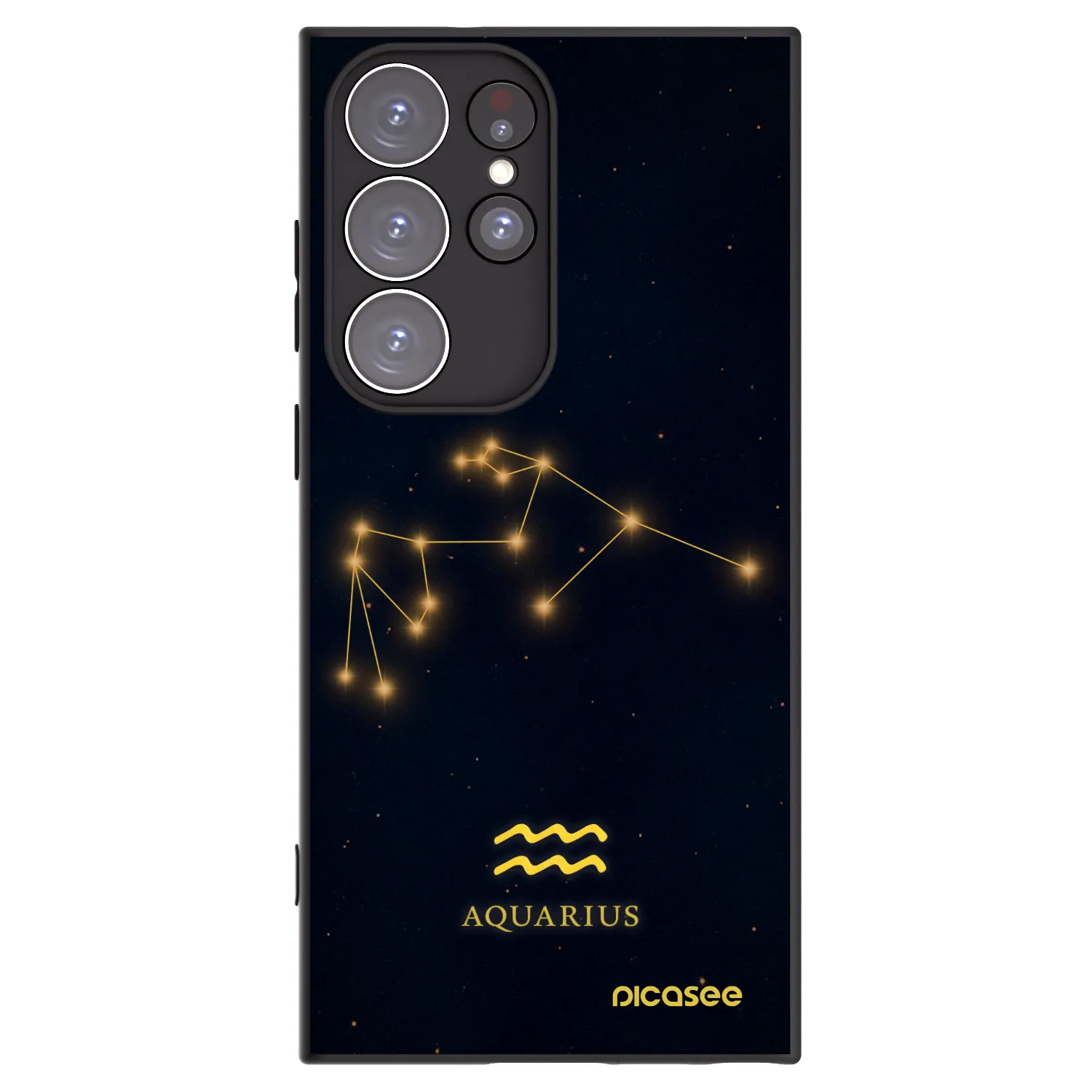 Picasee husă neagră din silicon pentru Samsung Galaxy S23 Ultra 5G - AQUARIUS