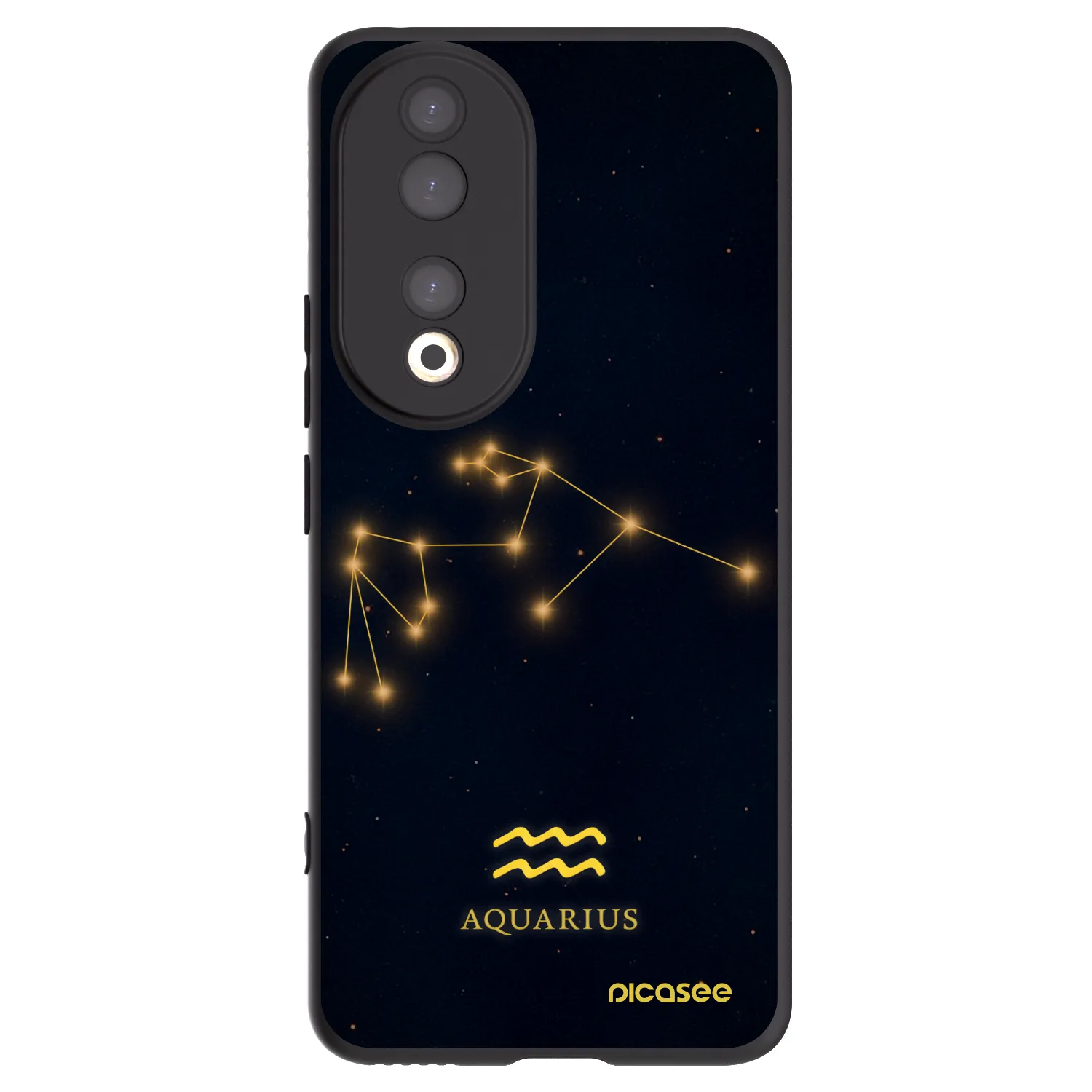 Picasee husă neagră din silicon pentru Honor 90 5G - AQUARIUS