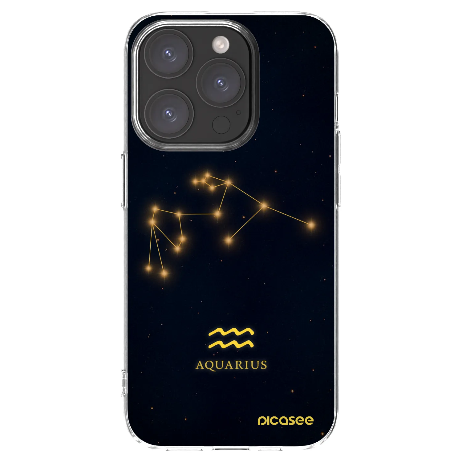 Picasee husă transparentă din silicon pentru Apple iPhone 15 Pro - AQUARIUS