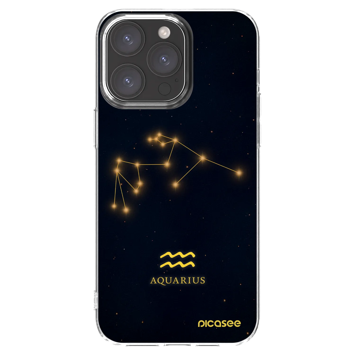 Picasee husă transparentă din silicon pentru Apple iPhone 15 Pro Max - AQUARIUS