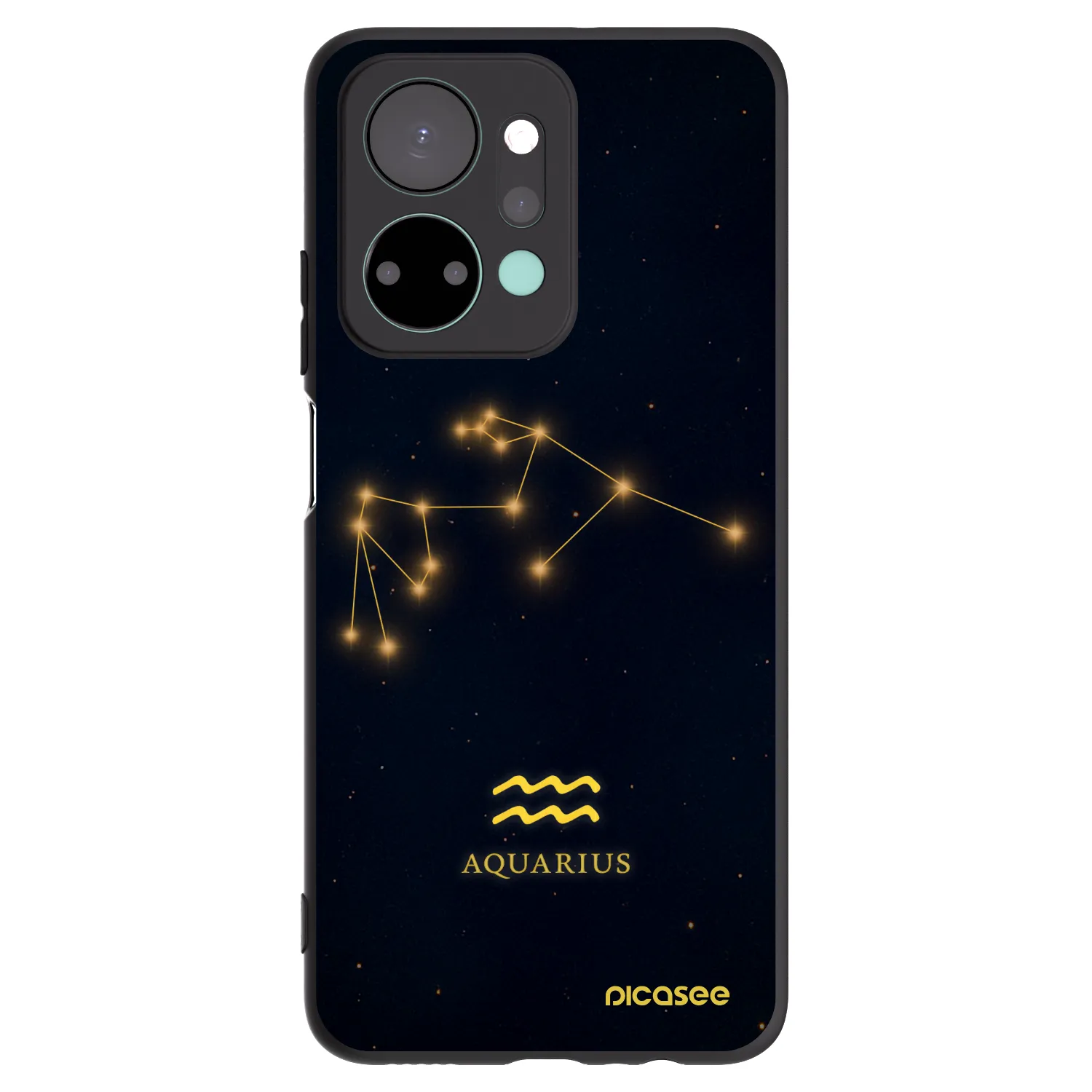 Picasee husă neagră din silicon pentru Honor X7a - AQUARIUS
