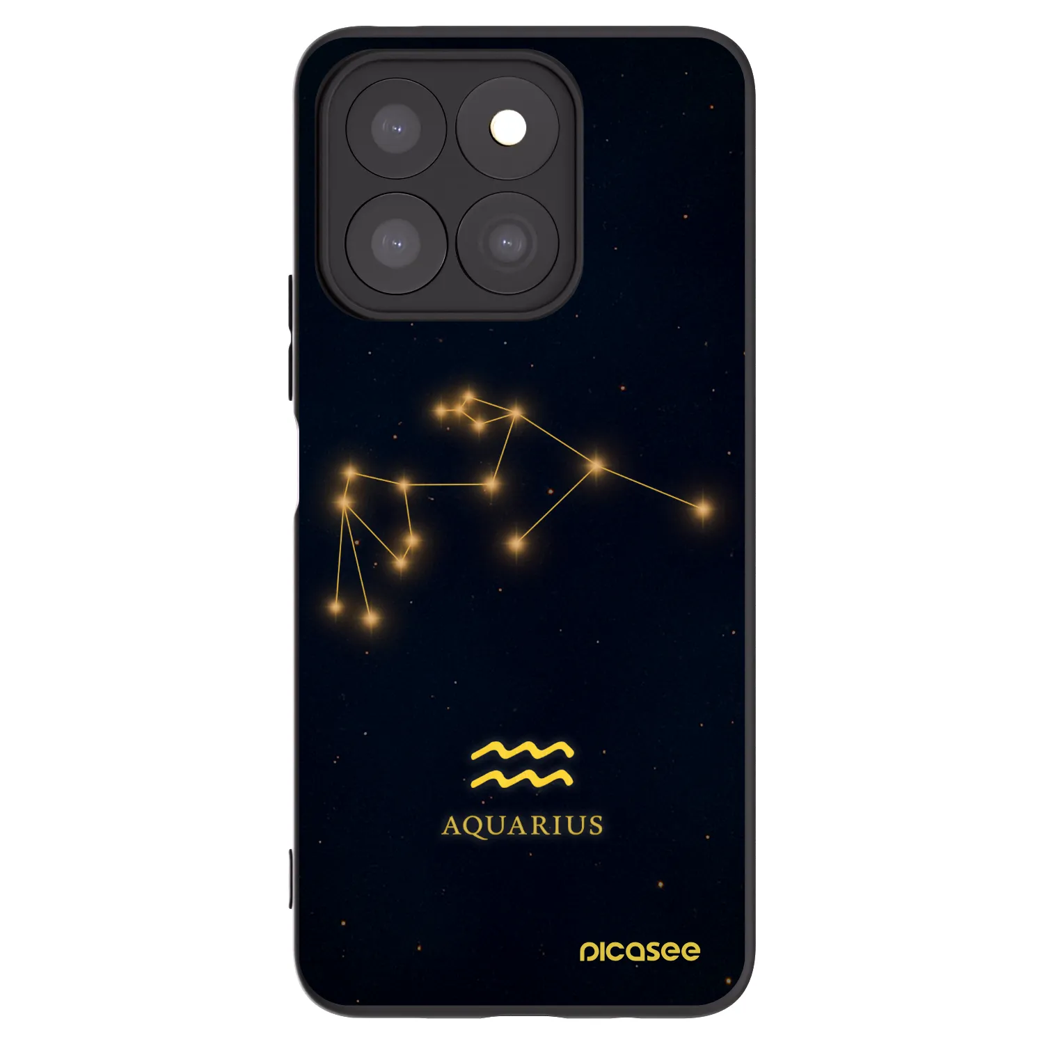 Picasee husă neagră din silicon pentru Honor X8b - AQUARIUS