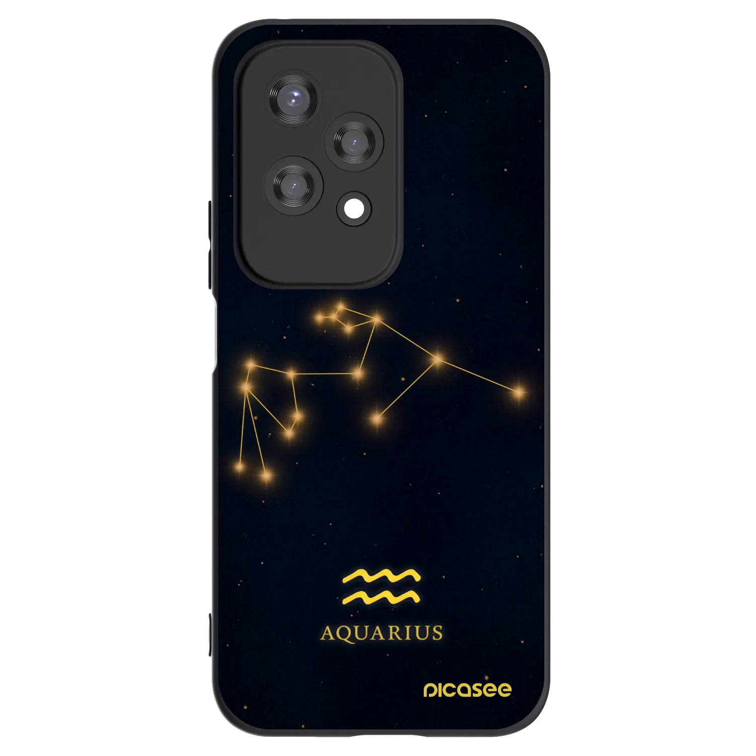 Picasee husă neagră din silicon pentru Honor 200 Lite - AQUARIUS