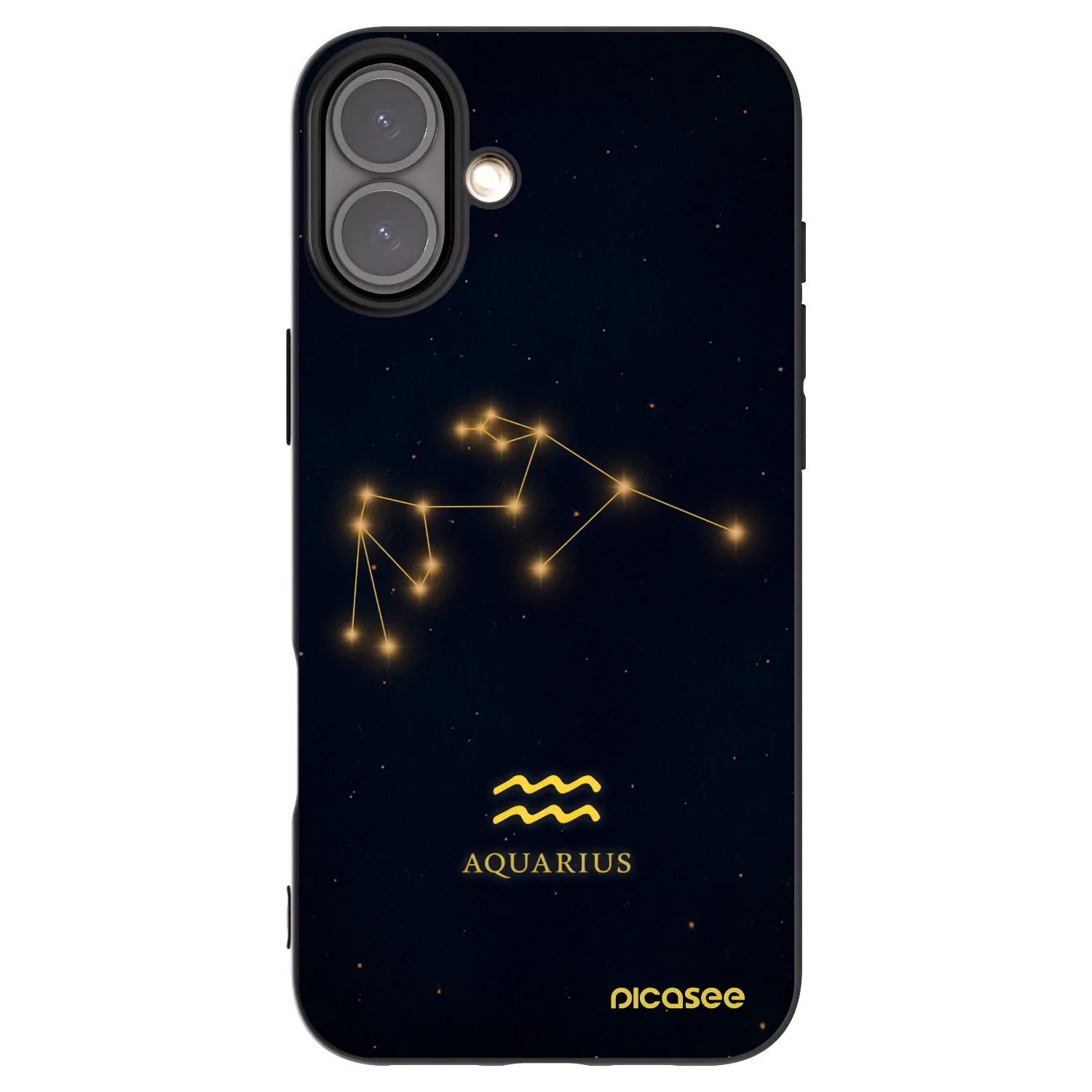 Picasee husă neagră din silicon pentru Apple iPhone 16 Plus - AQUARIUS