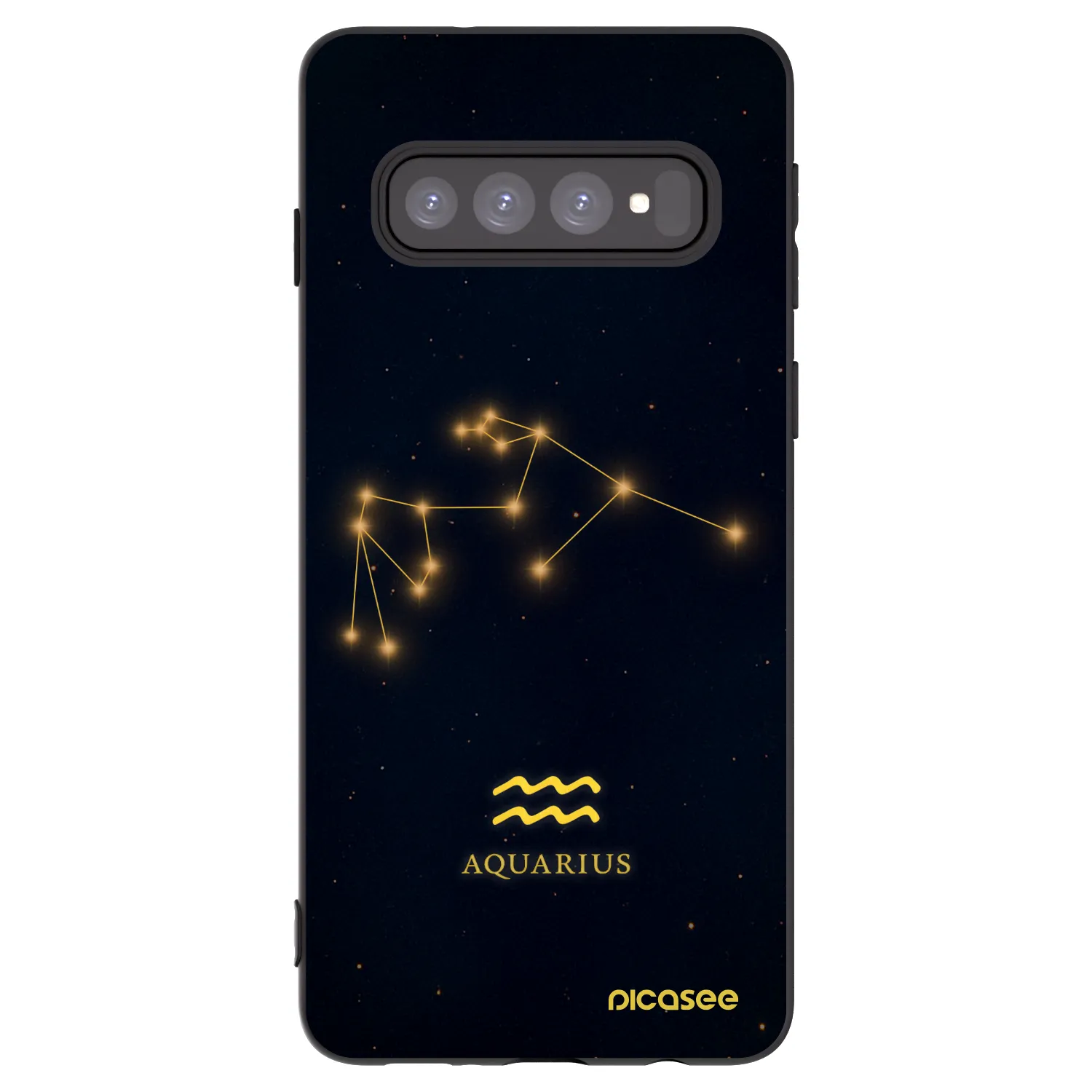 Picasee husă neagră din silicon pentru Samsung Galaxy S10 G973 - AQUARIUS