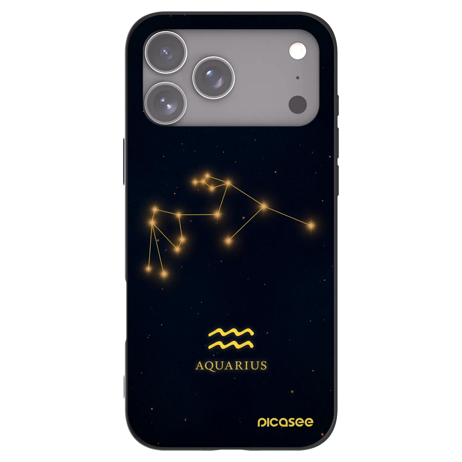 Picasee husă neagră din silicon pentru Apple iPhone 17 Pro Max - AQUARIUS