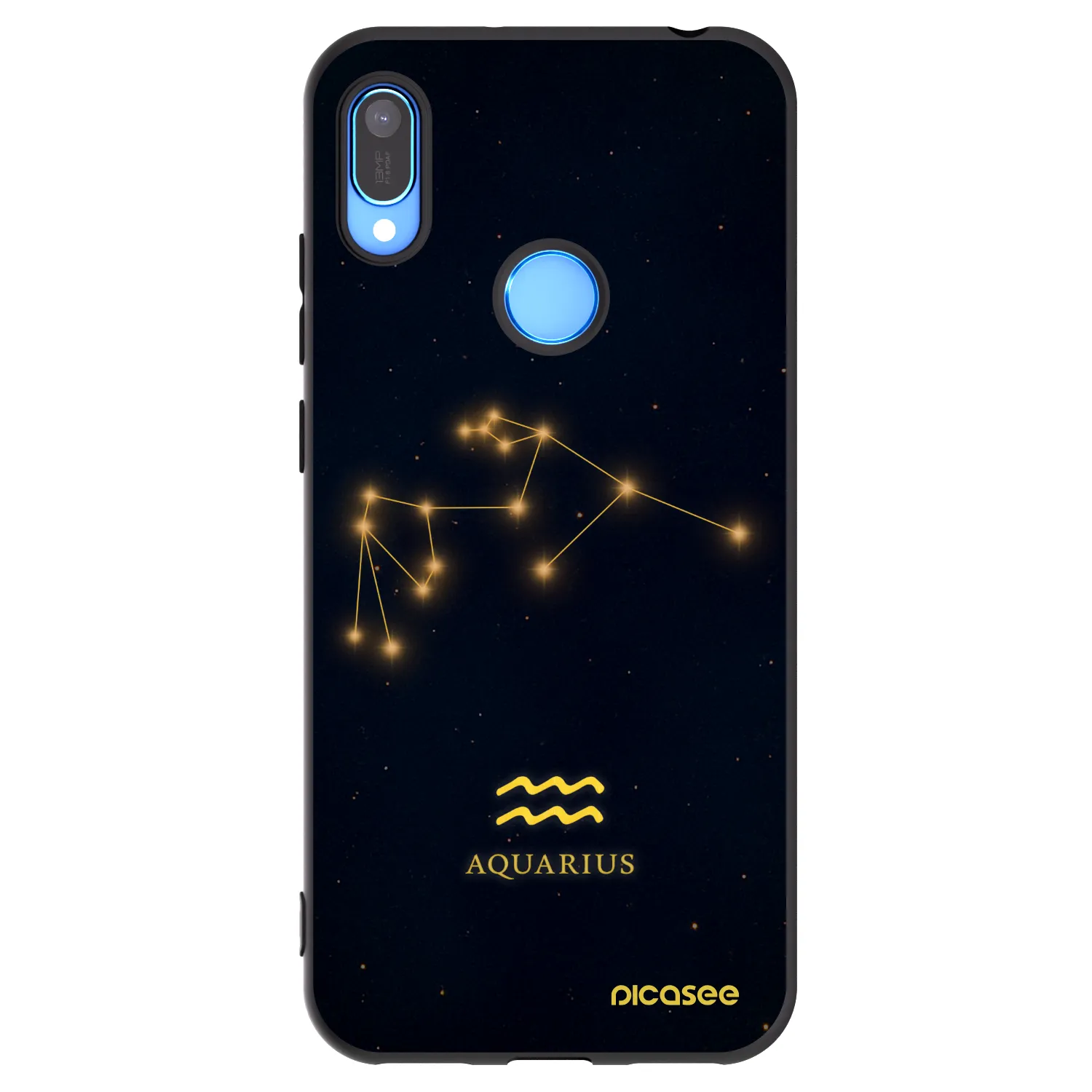 Picasee husă neagră din silicon pentru Huawei Y6 2019 - AQUARIUS