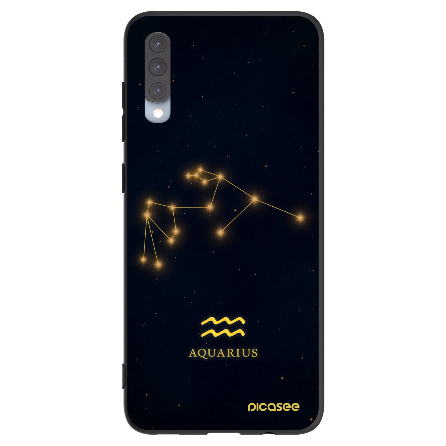 Picasee husă neagră din silicon pentru Samsung Galaxy A70 A705F - AQUARIUS