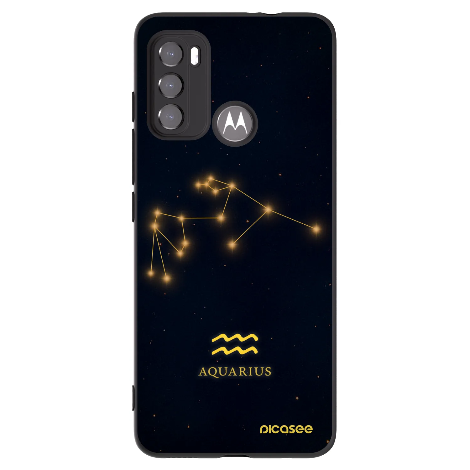 Picasee husă neagră din silicon pentru Motorola Edge 60 5G - AQUARIUS