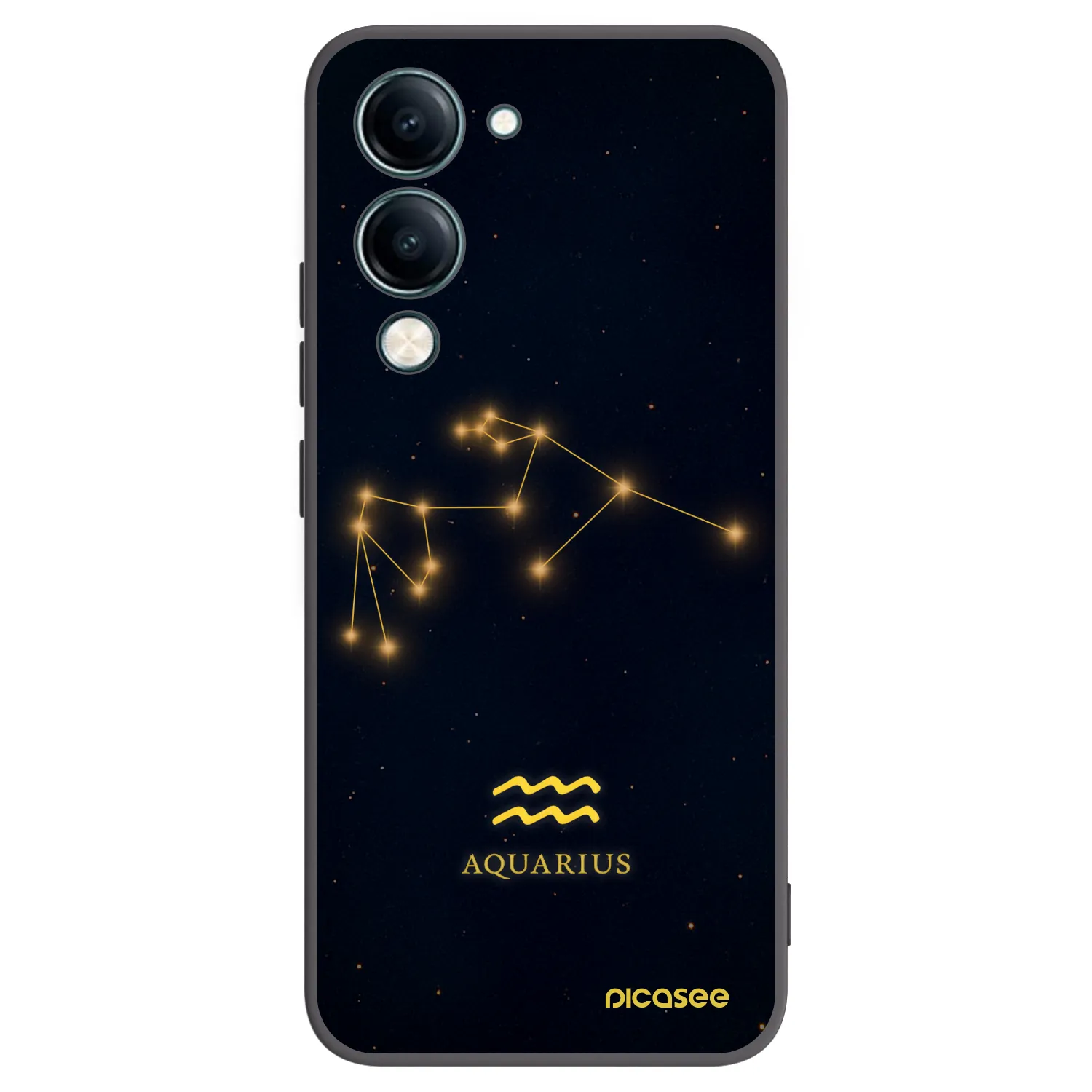 Picasee husă neagră din silicon pentru Vivo Y29s 5G - AQUARIUS