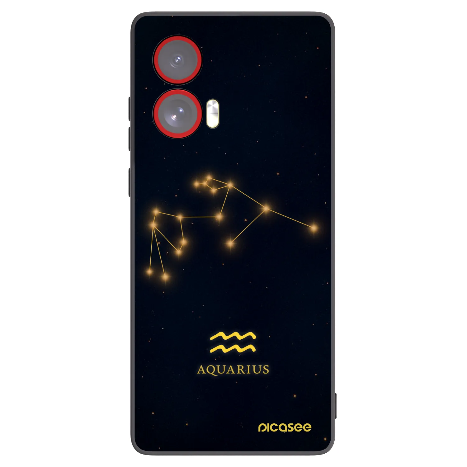 Picasee husă neagră din silicon pentru Motorola Edge 50 Fusion - AQUARIUS