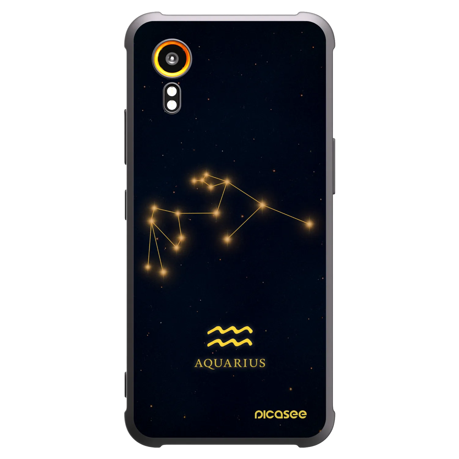 Picasee husă neagră din silicon pentru Samsung Galaxy Xcover 7 - AQUARIUS