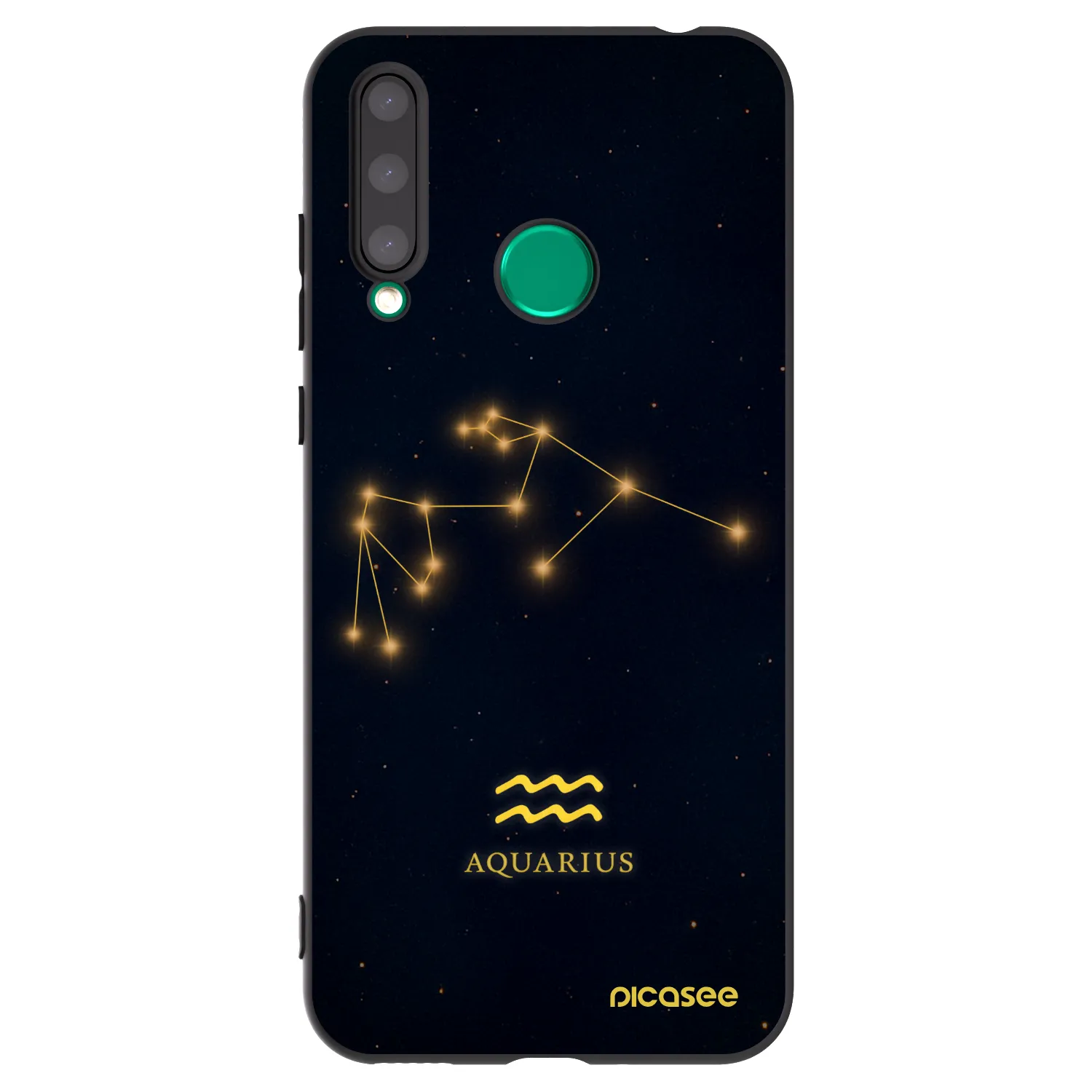 Picasee husă neagră din silicon pentru Honor 20 Lite - AQUARIUS