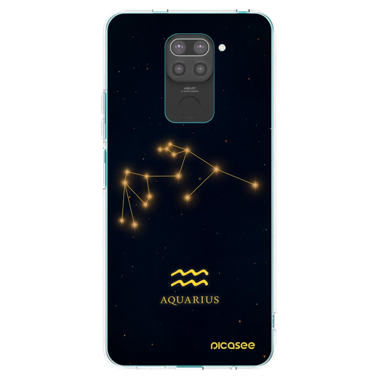 Picasee husă neagră din silicon pentru Xiaomi Redmi Note 9 - AQUARIUS