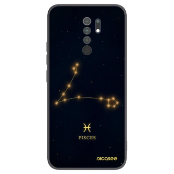 Picasee husă neagră din silicon pentru Xiaomi Redmi 9 - PISCES