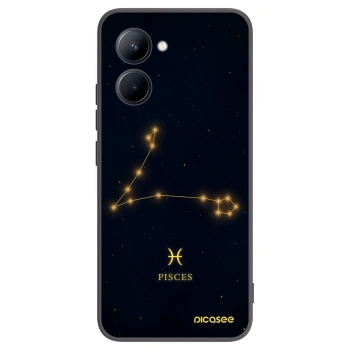 Picasee husă neagră din silicon pentru Realme C33 (2023) - PISCES