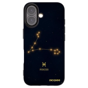 Picasee husă neagră din silicon pentru Apple iPhone 16 - PISCES