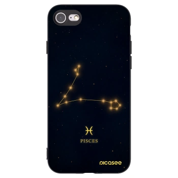 Picasee husă neagră din silicon pentru Apple iPhone 8 - PISCES