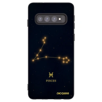 Picasee husă neagră din silicon pentru Samsung Galaxy S10 G973 - PISCES