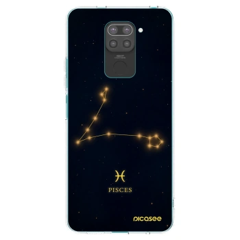 Picasee husă neagră din silicon pentru Xiaomi Redmi Note 9 - PISCES