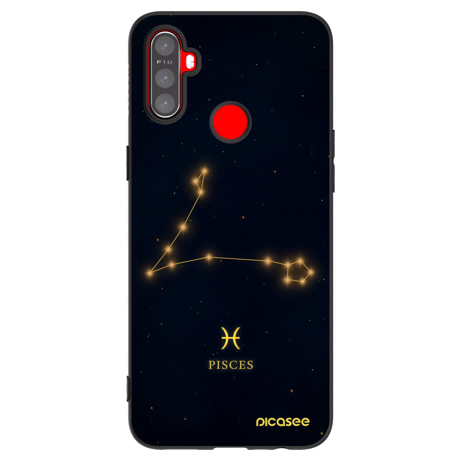 Picasee husă neagră din silicon pentru Realme C3 - PISCES
