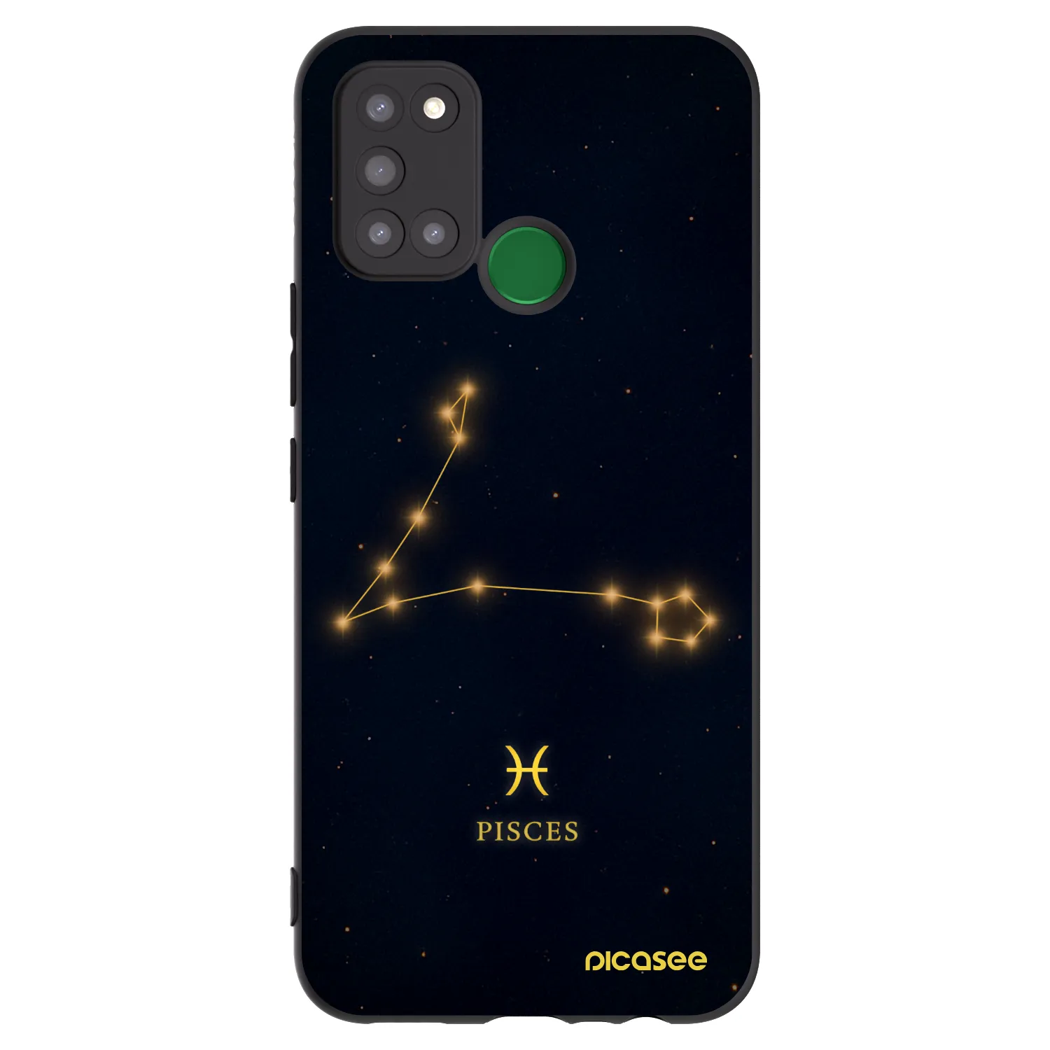 Picasee husă neagră din silicon pentru Realme 7i - PISCES