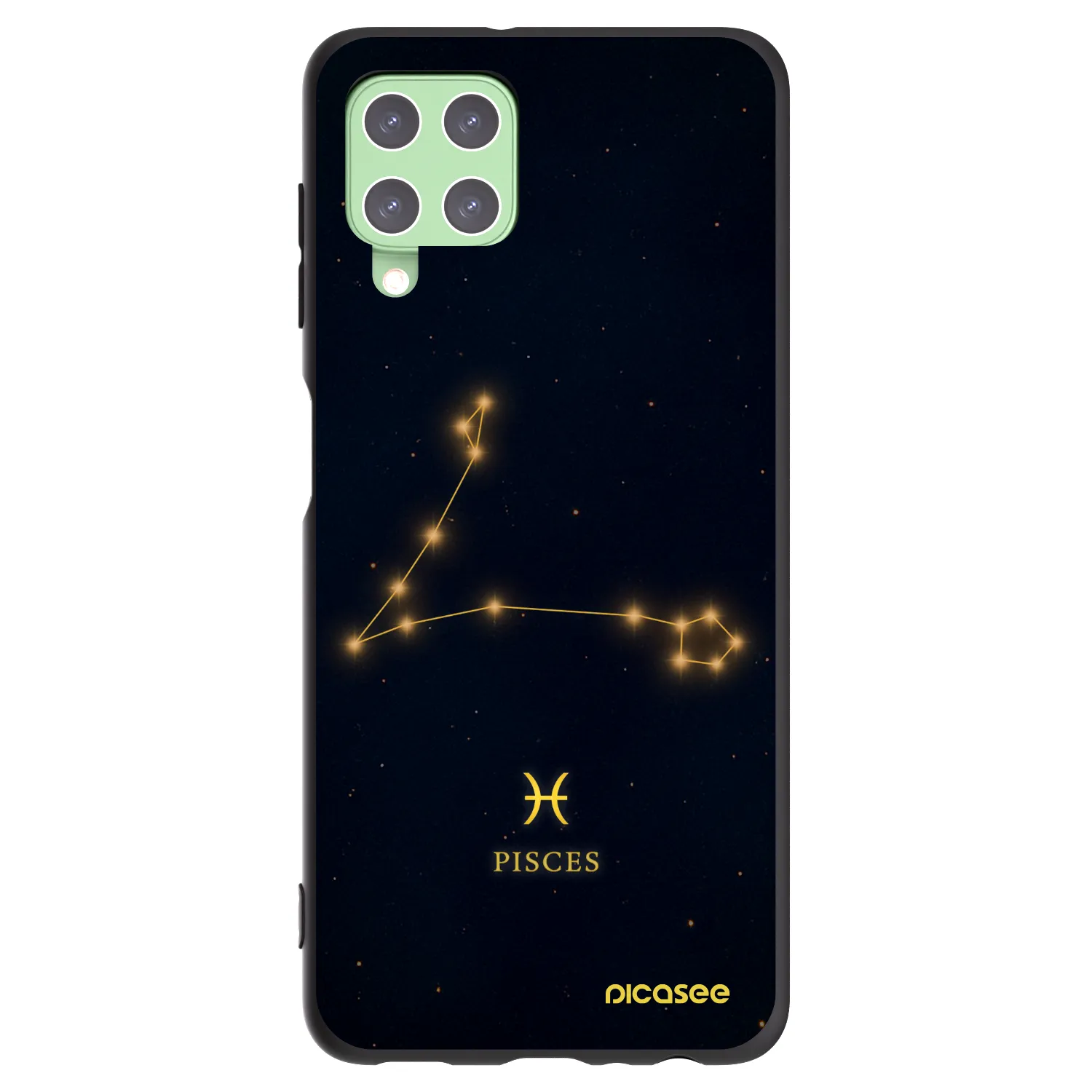 Picasee husă neagră din silicon pentru Samsung Galaxy A22 A225F 4G - PISCES