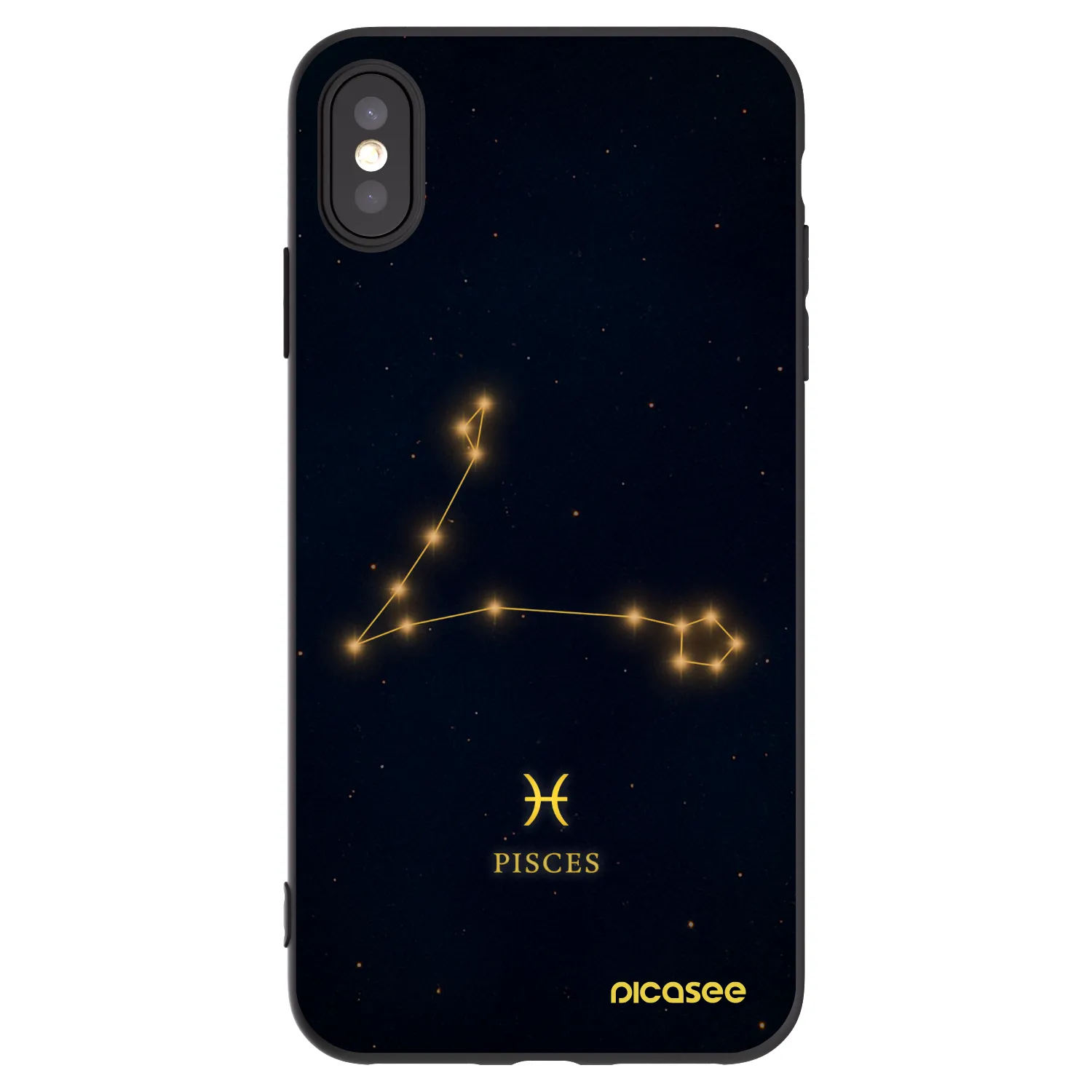 Picasee husă neagră din silicon pentru Apple iPhone XS Max - PISCES