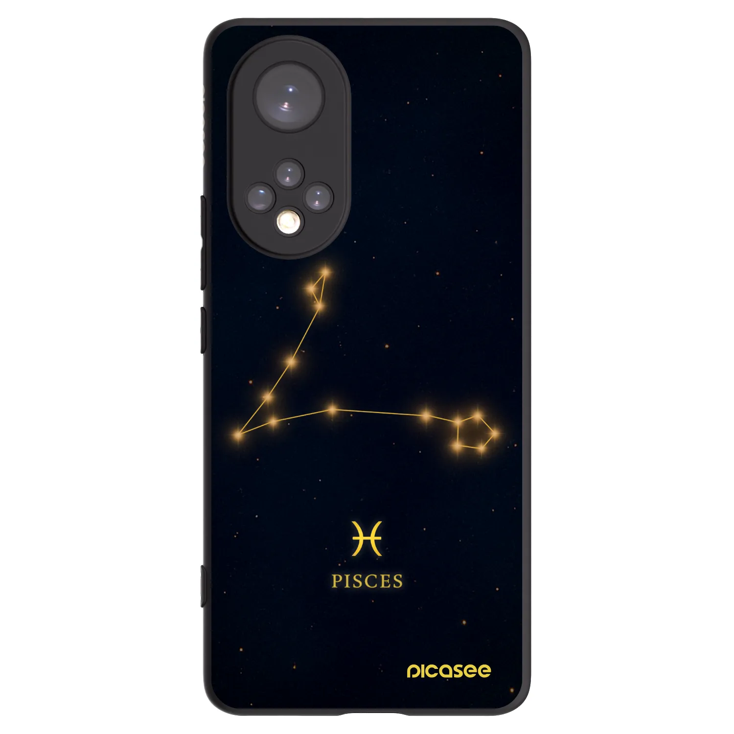 Picasee husă neagră din silicon pentru Honor 50 5G - PISCES