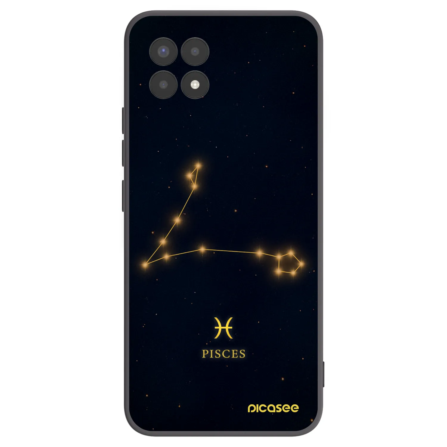 Picasee husă neagră din silicon pentru Realme 8i - PISCES