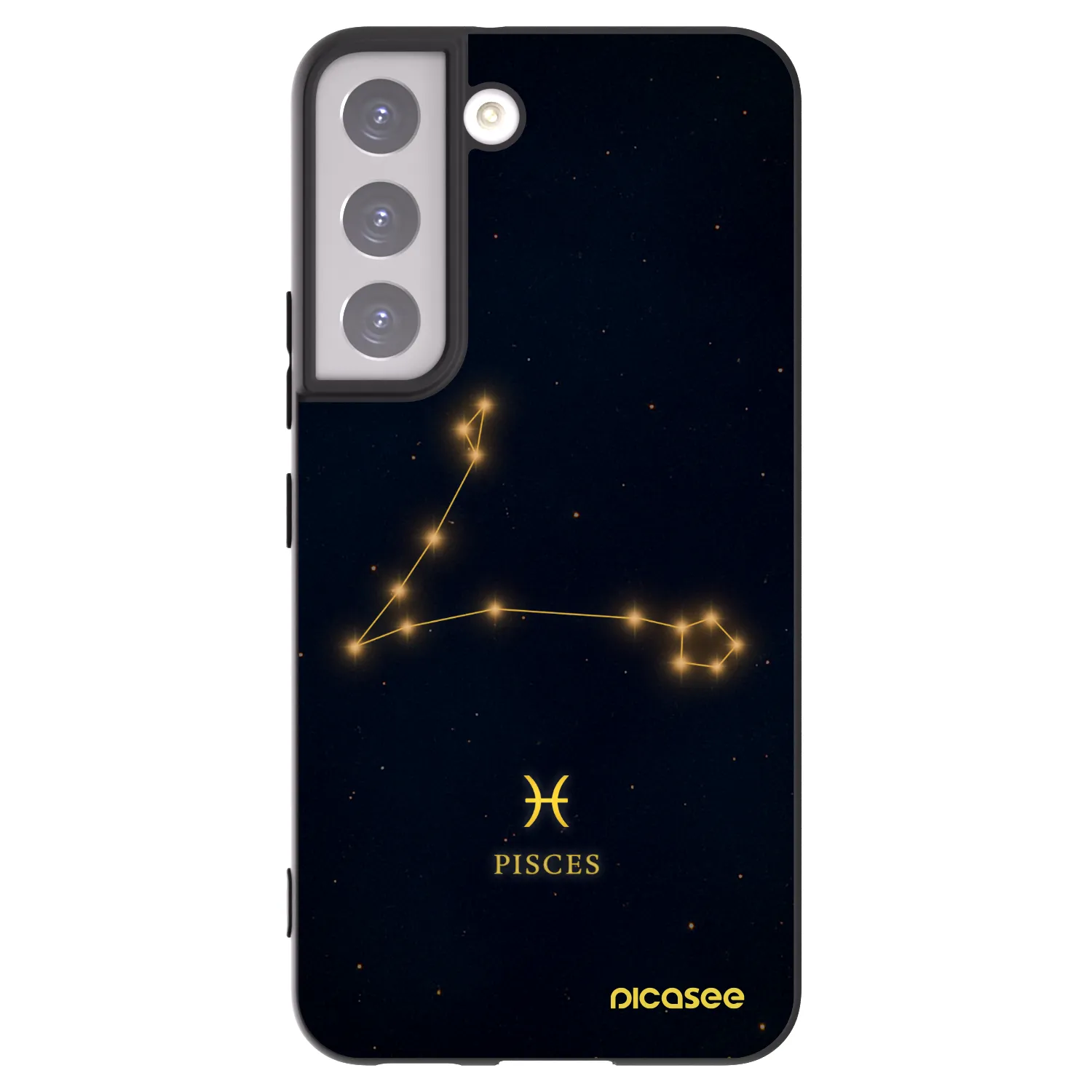 Picasee husă neagră din silicon pentru Samsung Galaxy S22 5G - PISCES