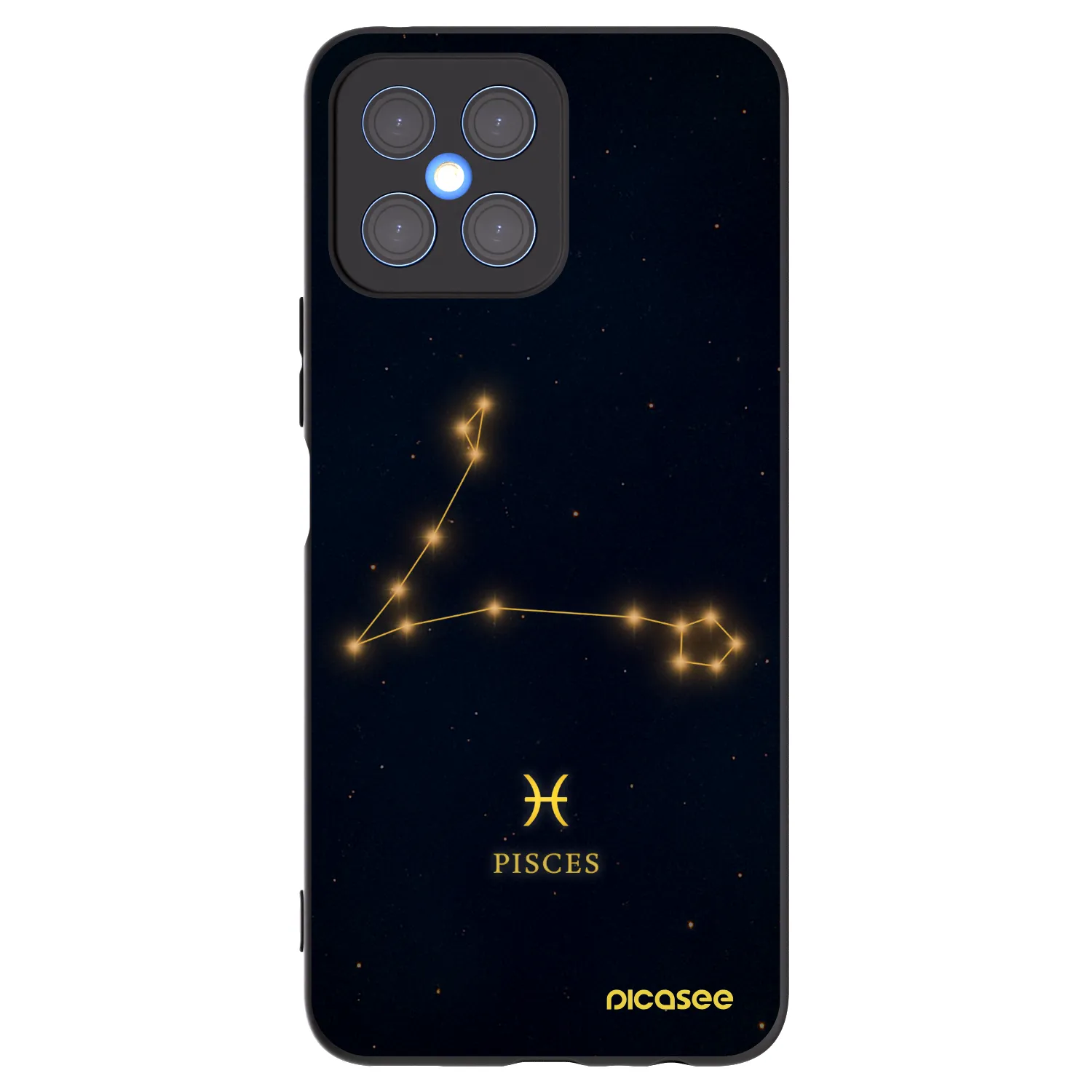 Picasee husă neagră din silicon pentru Honor X8 4G - PISCES