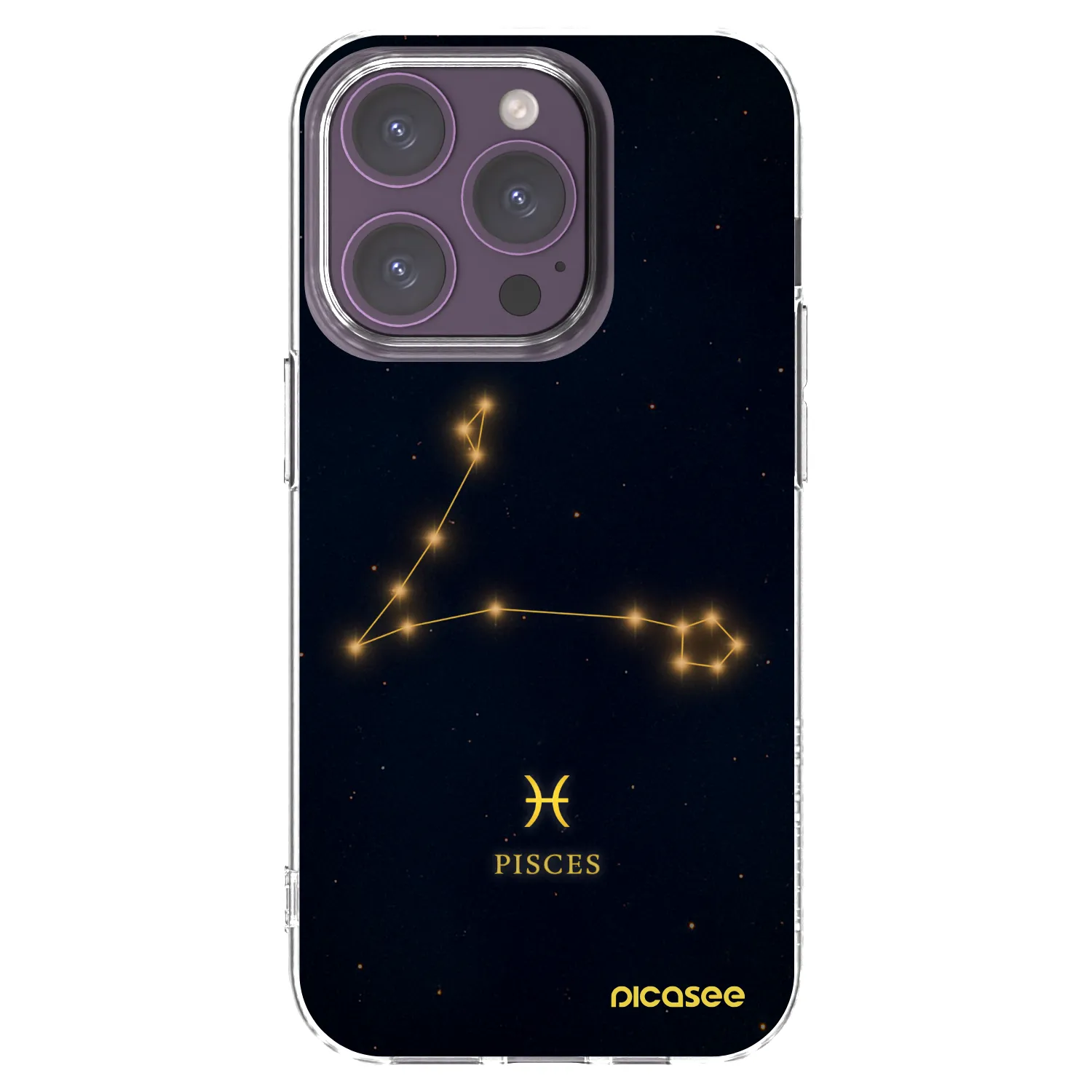 Picasee husă transparentă din silicon pentru Apple iPhone 14 Pro - PISCES