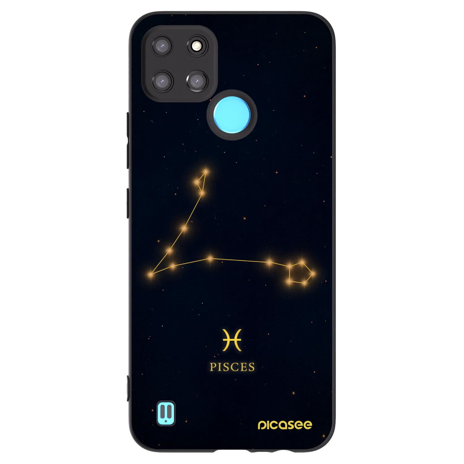Picasee husă neagră din silicon pentru Realme C21Y - PISCES