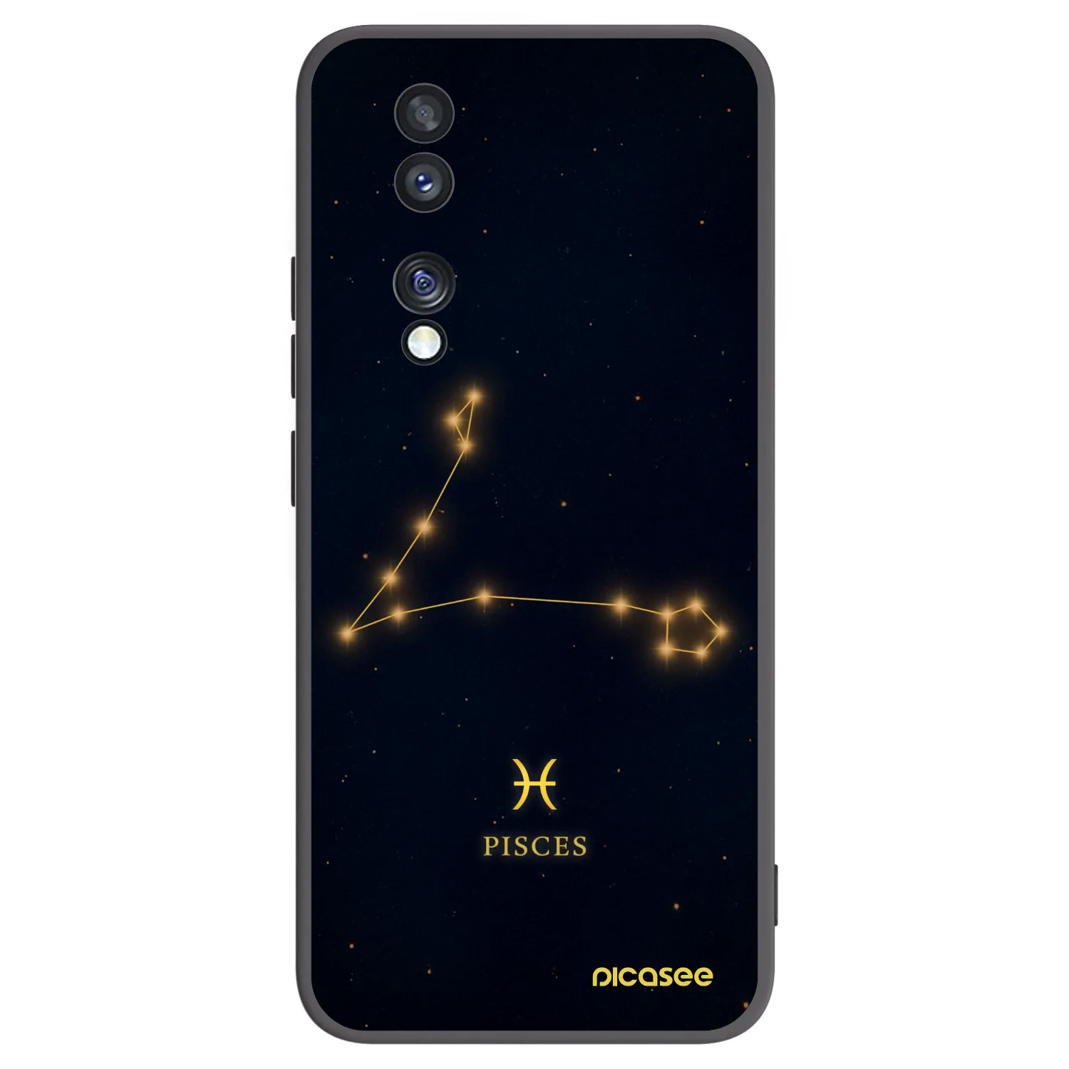 Picasee husă neagră din silicon pentru Honor 70 - PISCES
