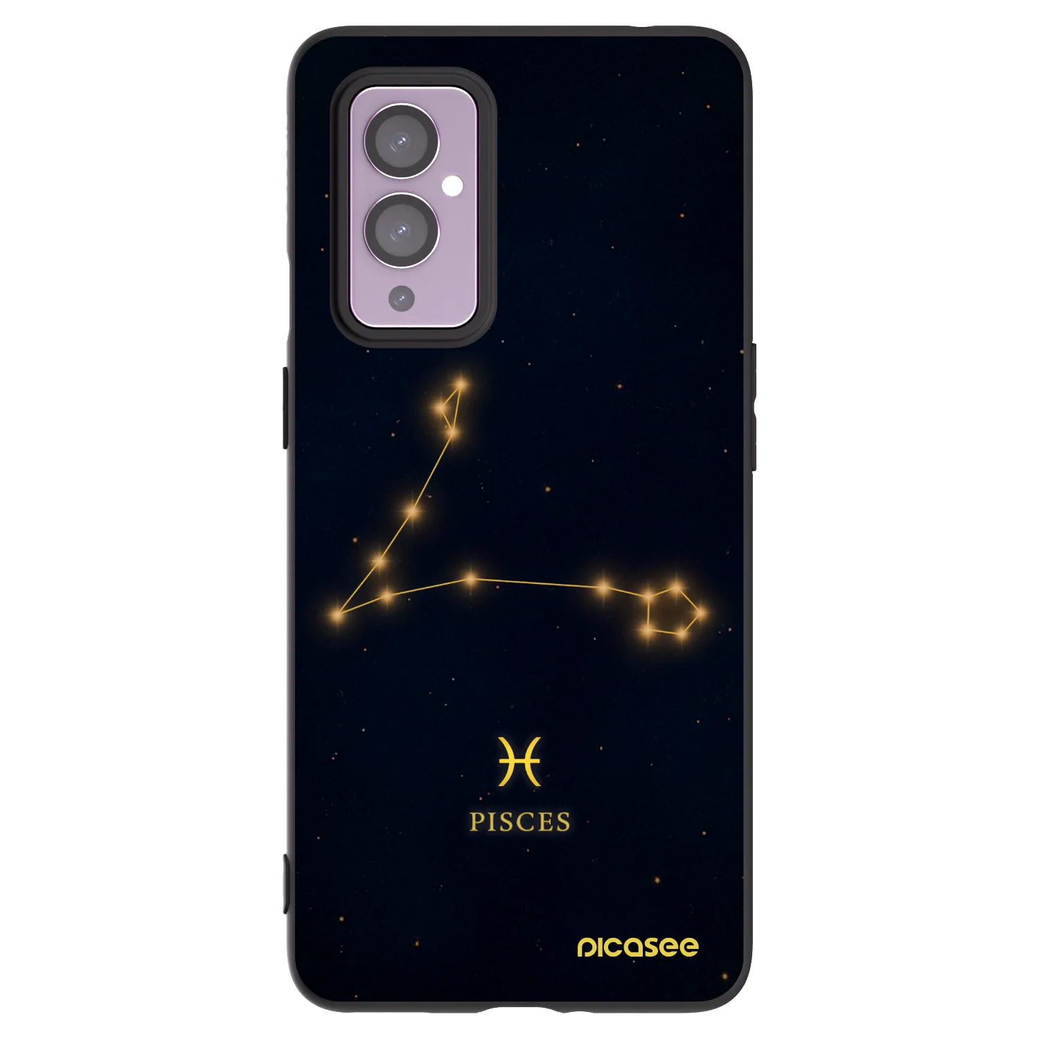 Picasee husă neagră din silicon pentru OnePlus 9 - PISCES