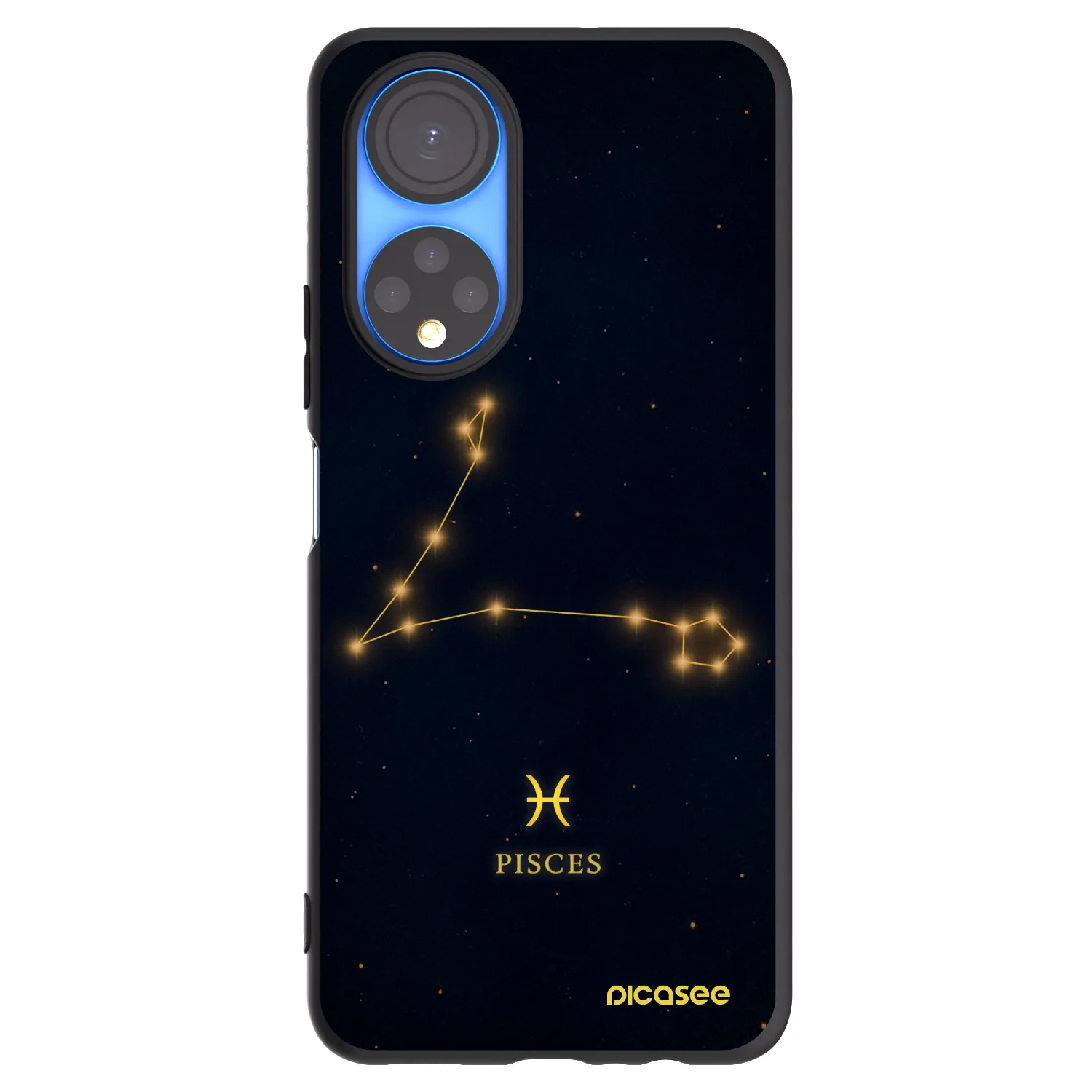 Picasee husă neagră din silicon pentru Honor X7 - PISCES