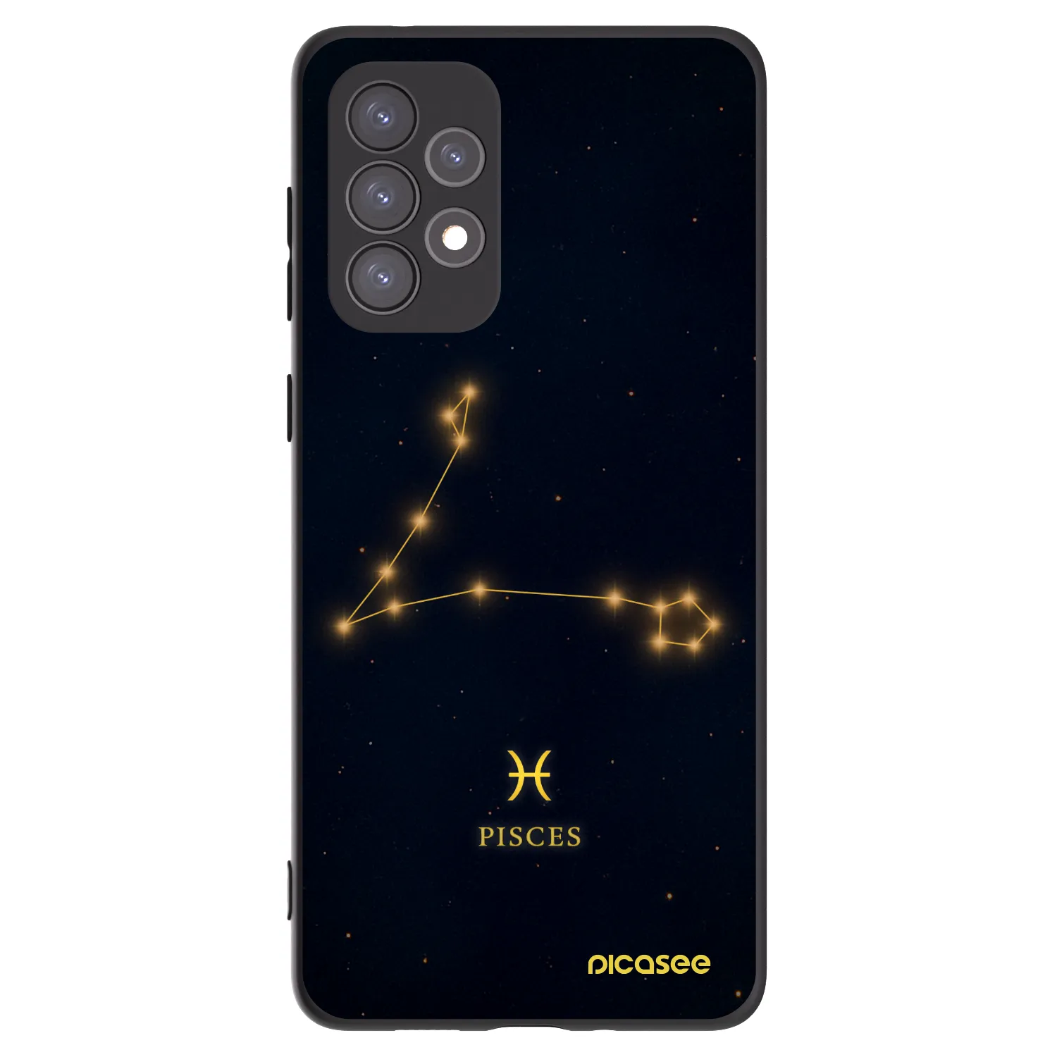 Picasee husă neagră din silicon pentru Samsung Galaxy A73 5G - PISCES