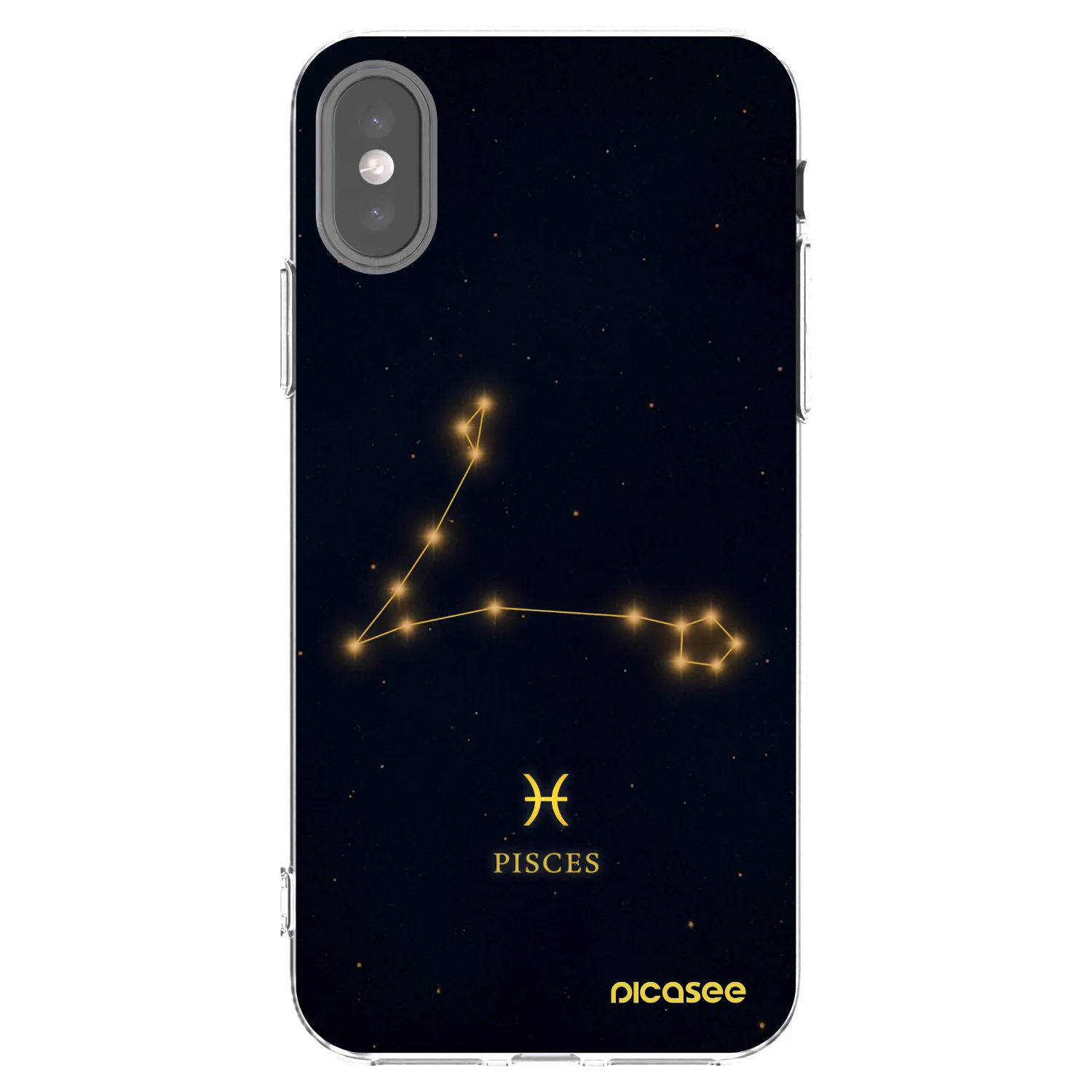 Picasee husă transparentă din silicon pentru Apple iPhone X/XS - PISCES
