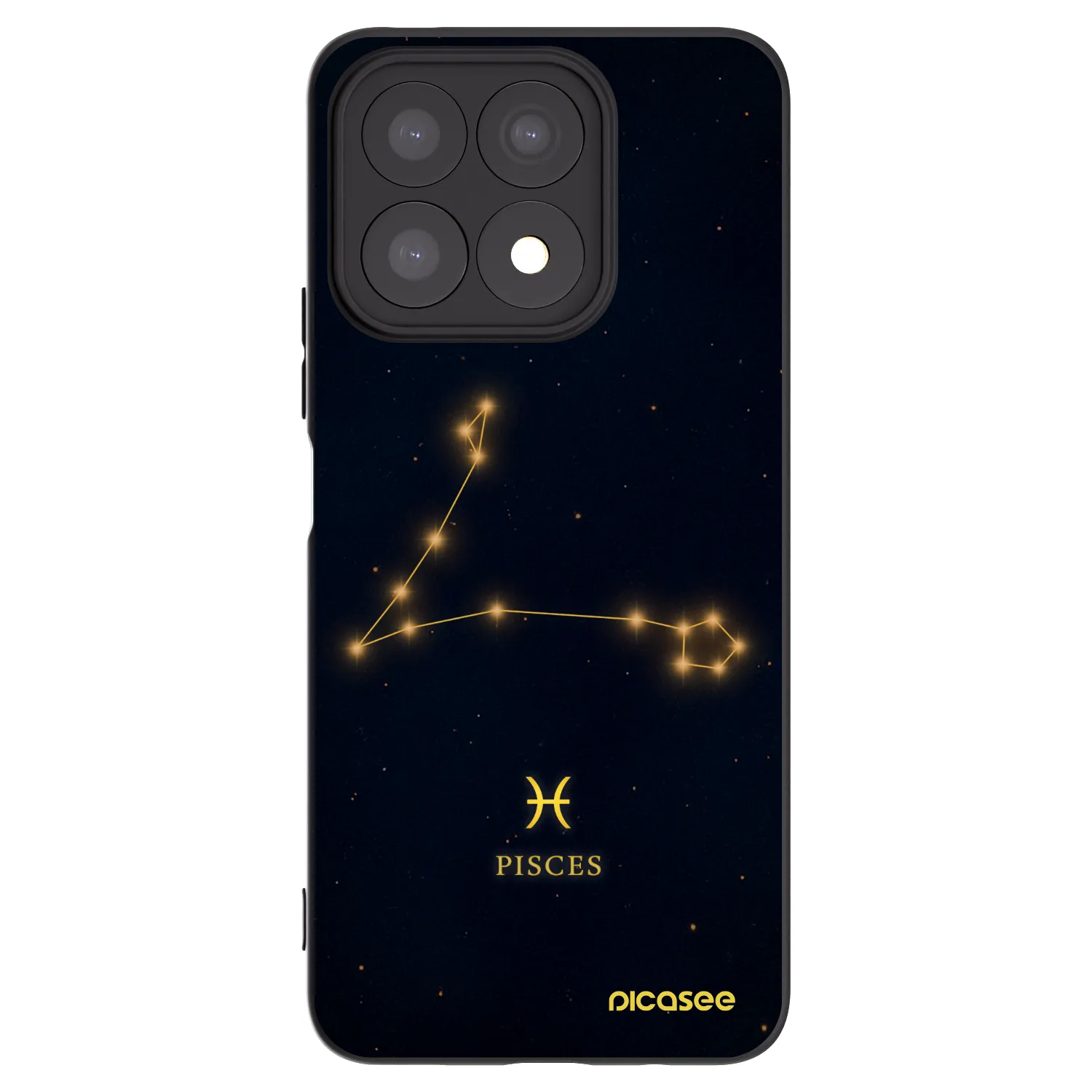 Picasee husă neagră din silicon pentru Honor X8a - PISCES