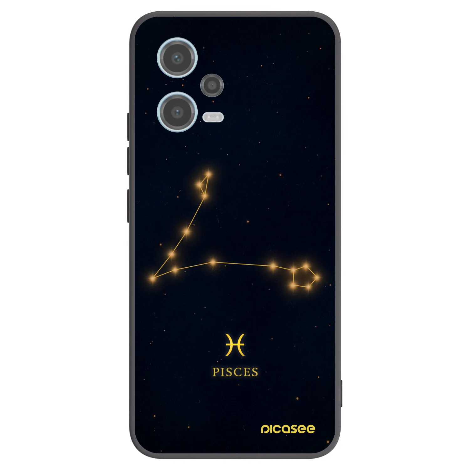 Picasee husă neagră din silicon pentru Xiaomi Redmi Note 12 5G - PISCES