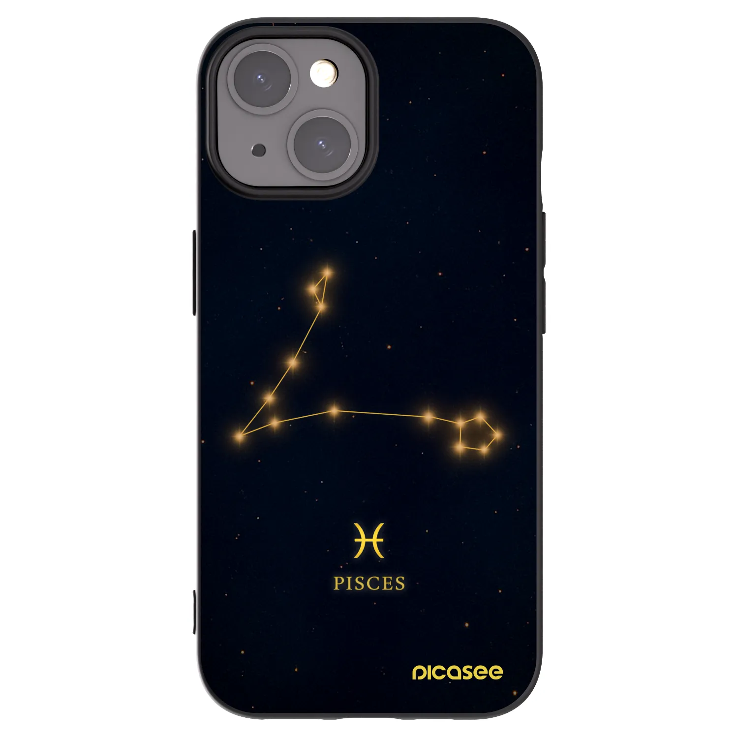 Picasee husă neagră din silicon pentru Apple iPhone 15 - PISCES